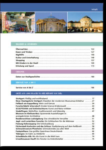 Beispielinhalt (Bild) Reiseführer Stuttgart. Stadtführer inklusive Ebook. Ausflugsziele, Sehenswürdigkeiten, Restaurant & Hotels uvm.