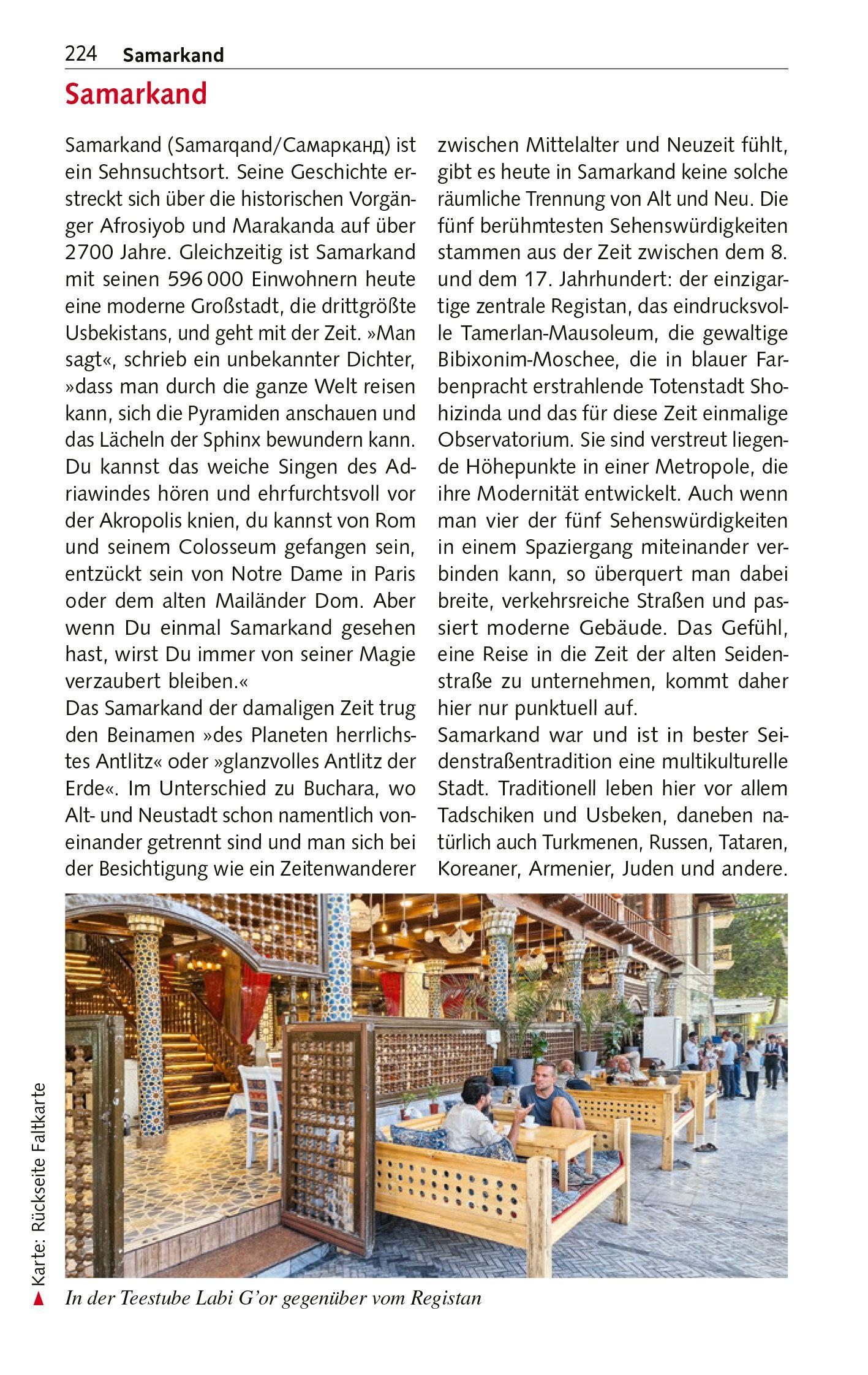 Beispielinhalt (Bild) TRESCHER Reiseführer Usbekistan