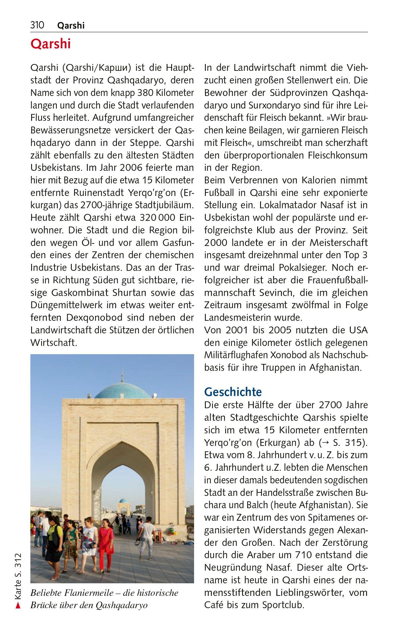 Beispielinhalt (Bild) TRESCHER Reiseführer Usbekistan