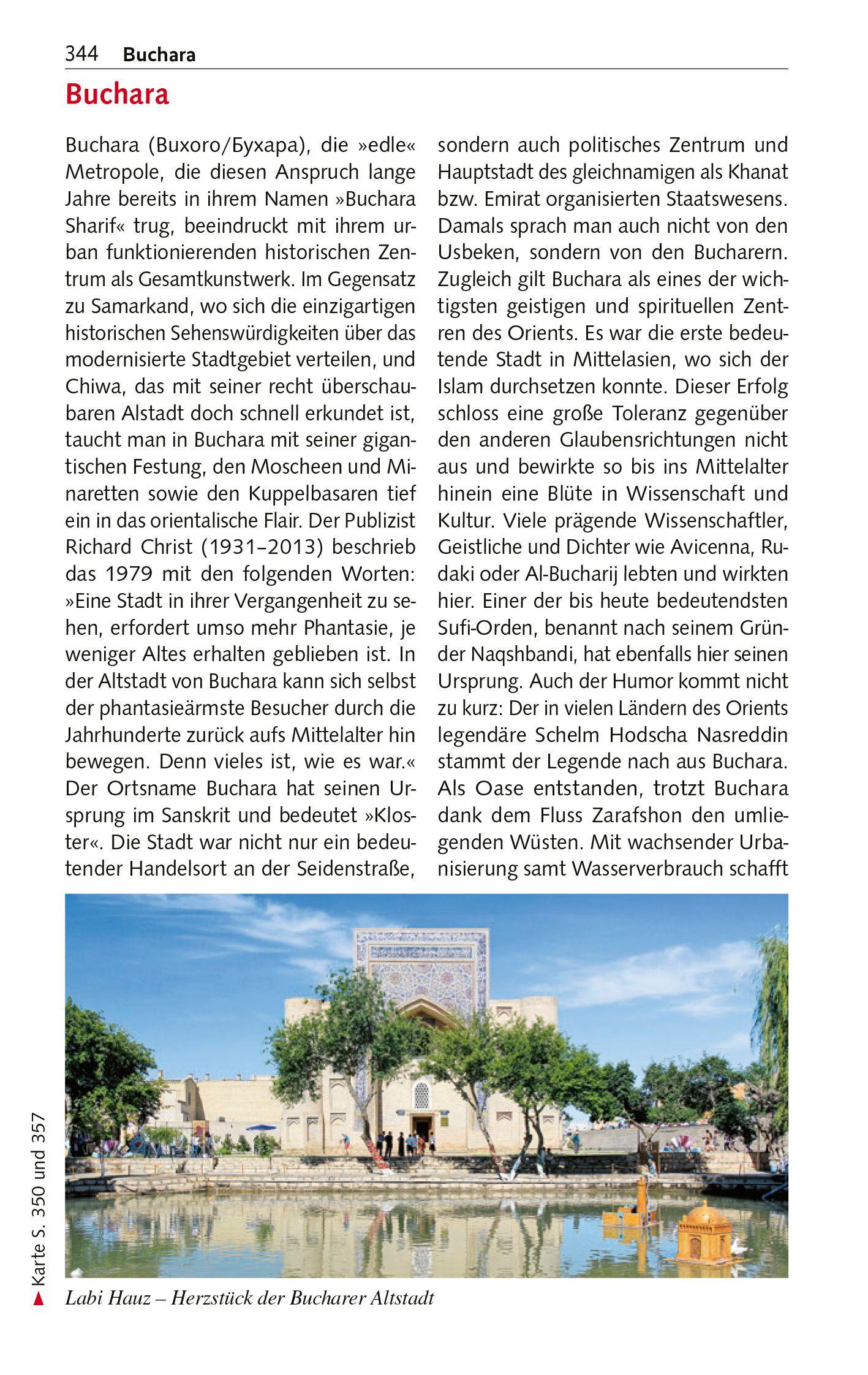 Beispielinhalt (Bild) TRESCHER Reiseführer Usbekistan