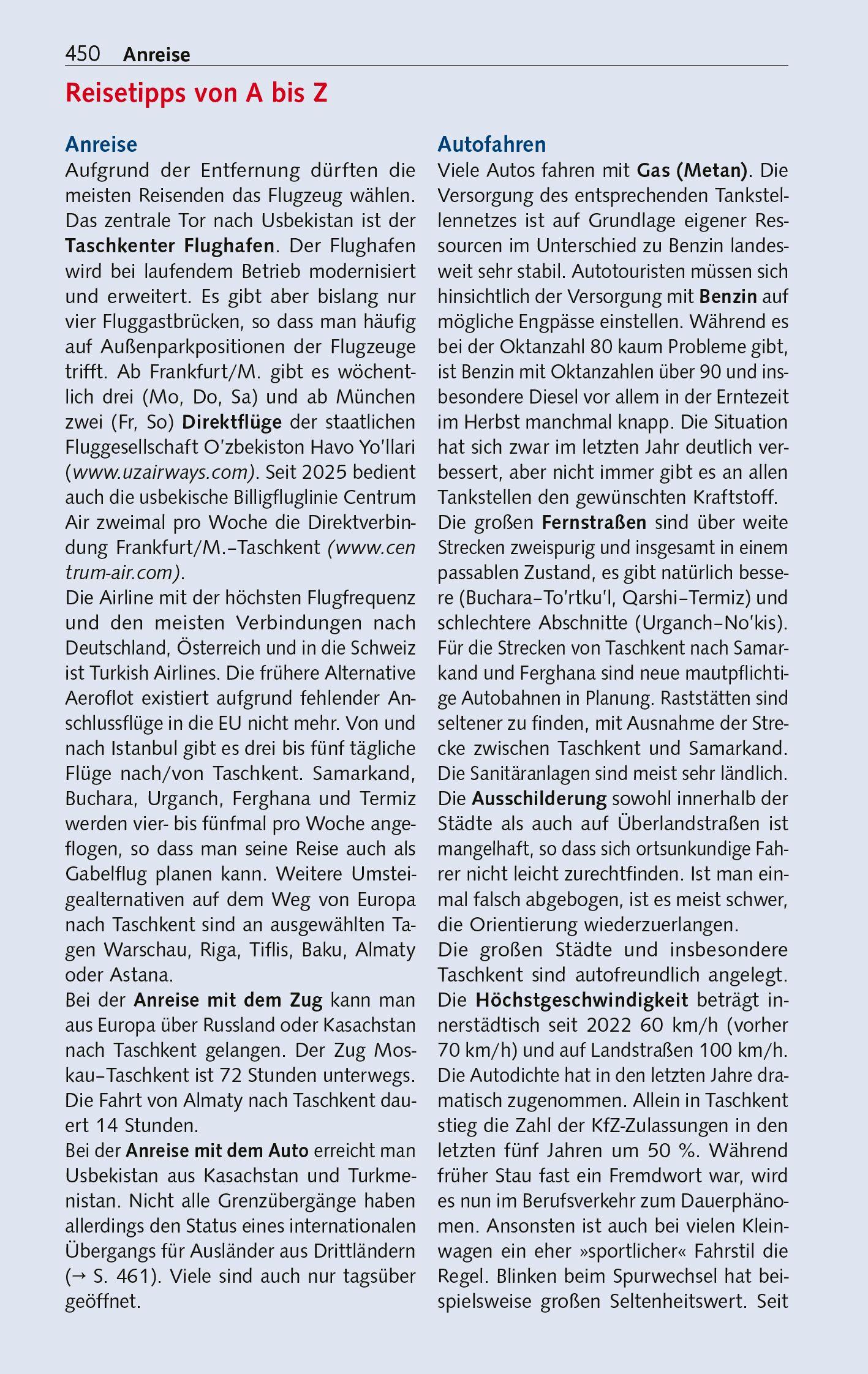 Beispielinhalt (Bild) TRESCHER Reiseführer Usbekistan