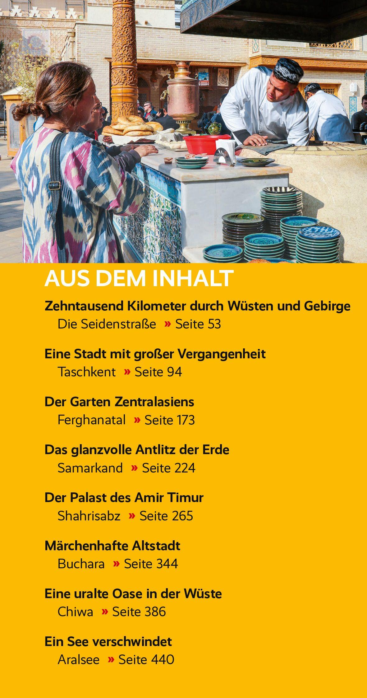 Beispielinhalt (Bild) TRESCHER Reiseführer Usbekistan