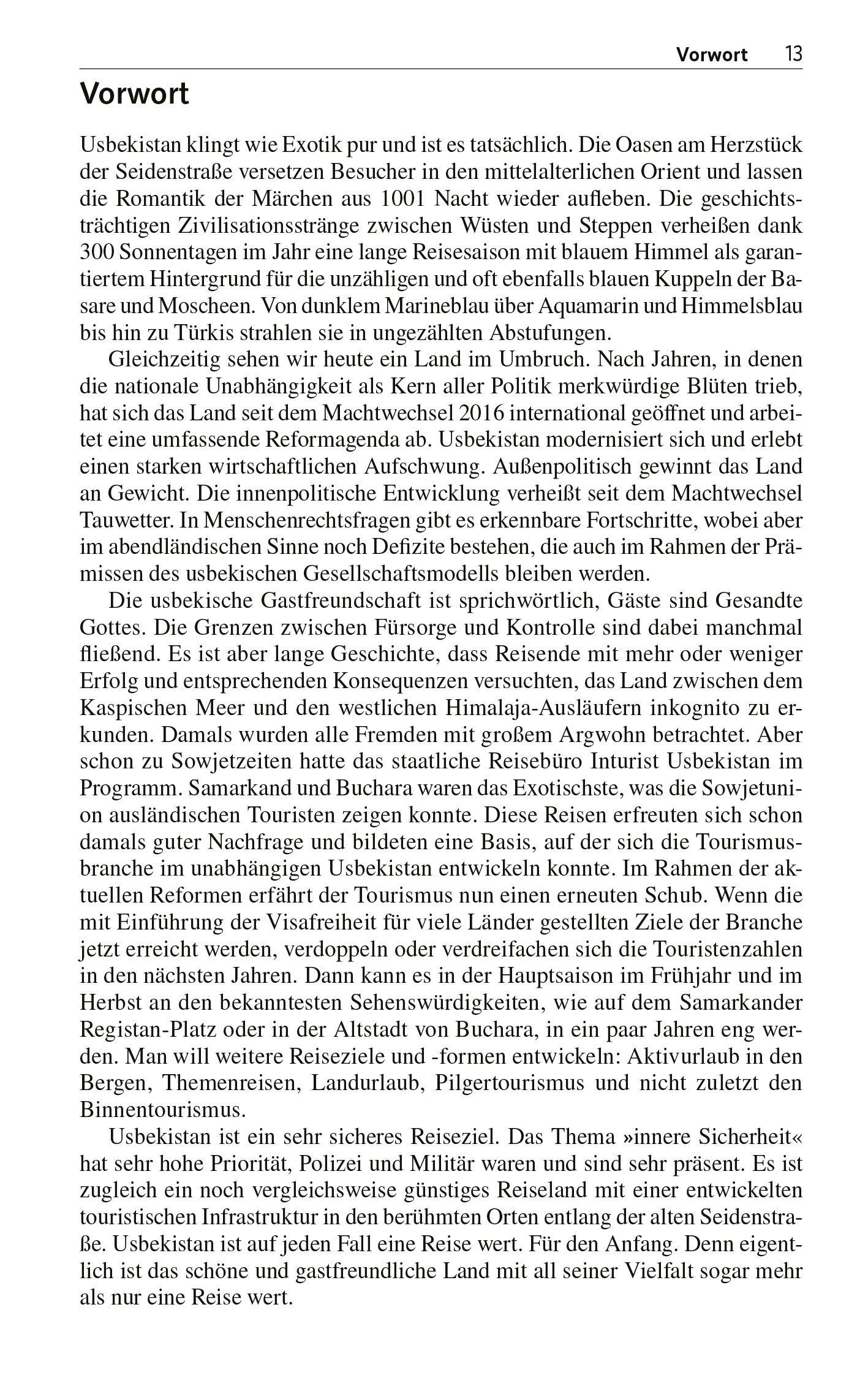 Beispielinhalt (Bild) TRESCHER Reiseführer Usbekistan