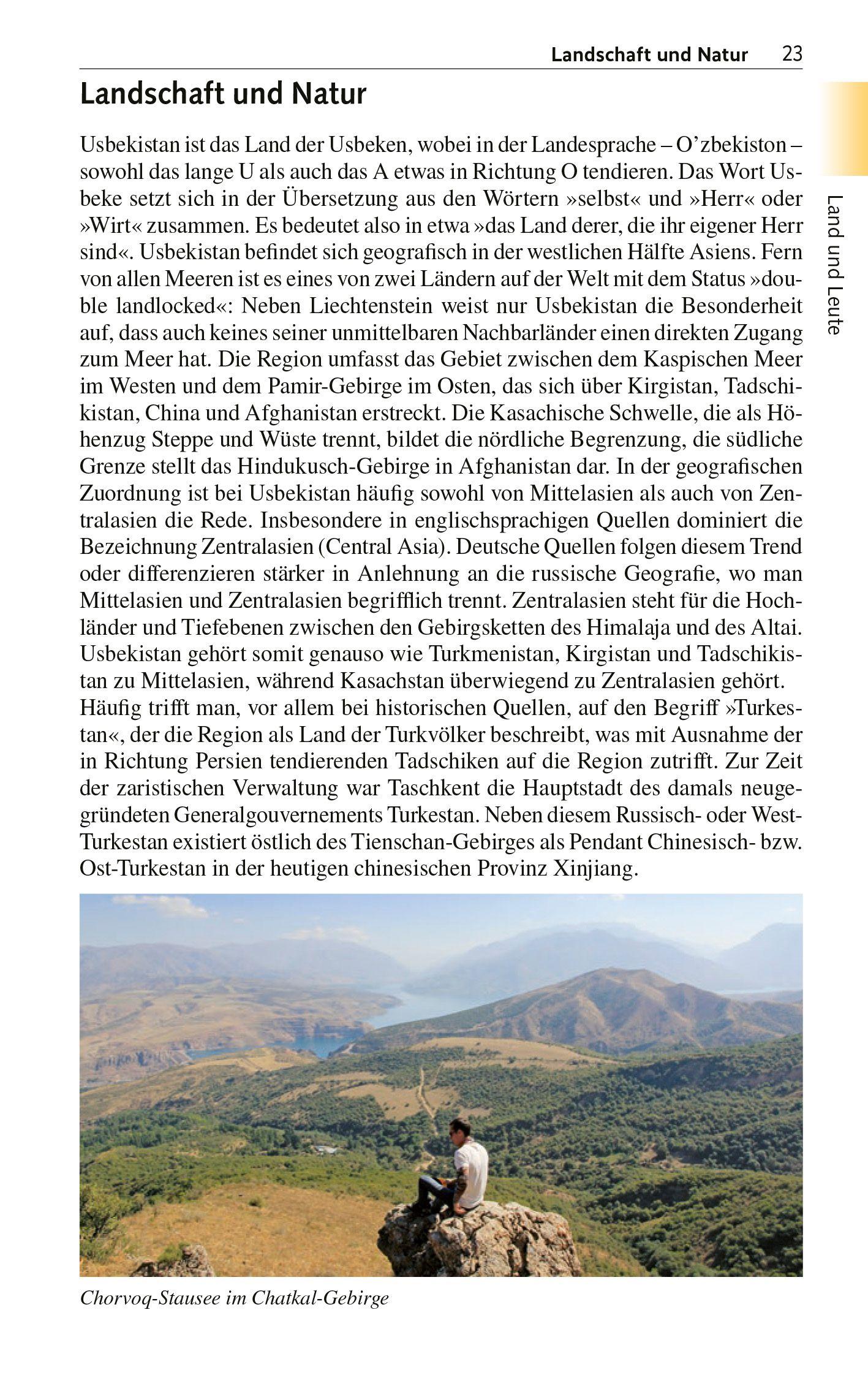 Beispielinhalt (Bild) TRESCHER Reiseführer Usbekistan