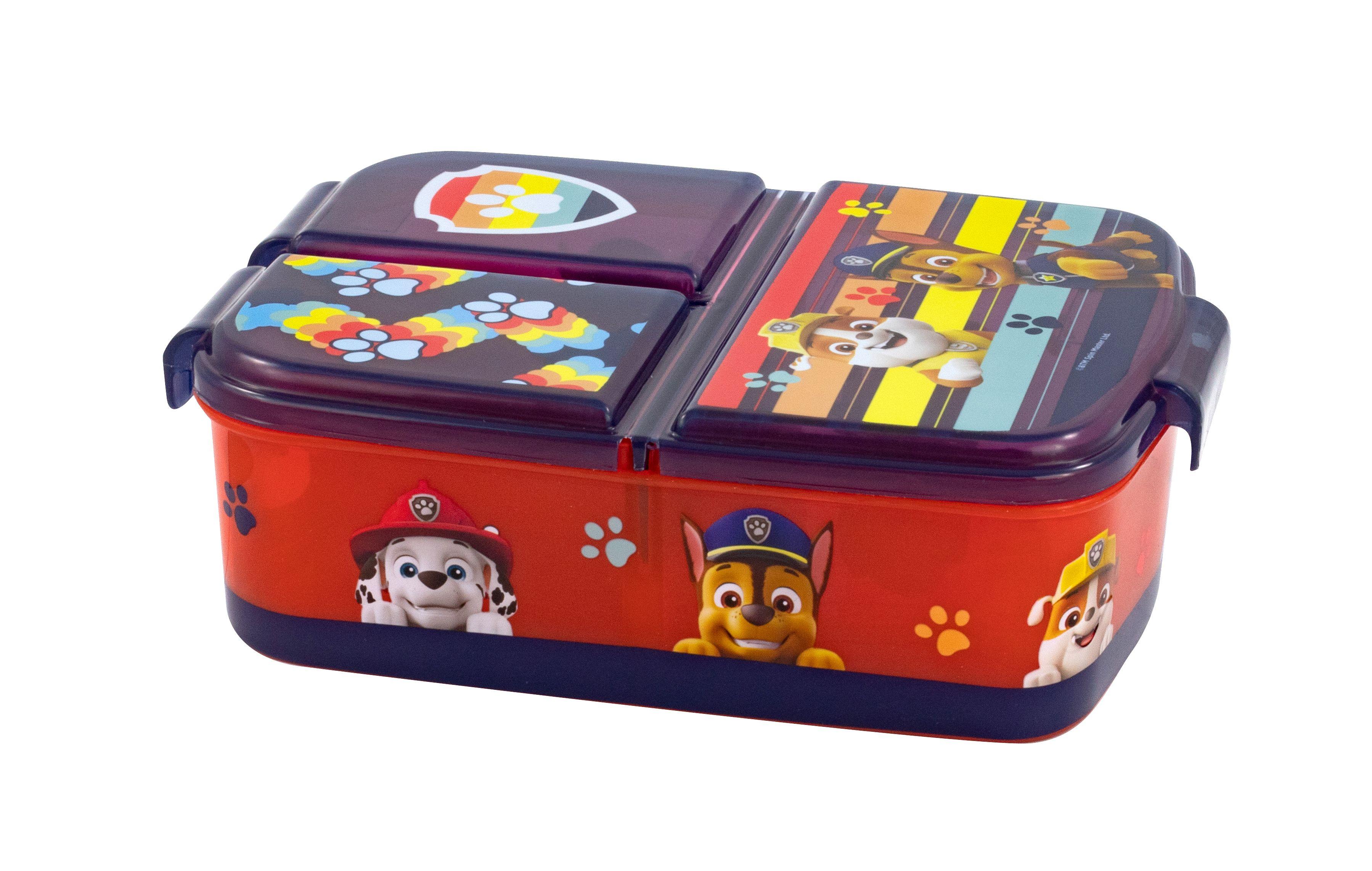 Beispielinhalt (Bild) Paw Patrol Boy Brotdose dreigeteilt