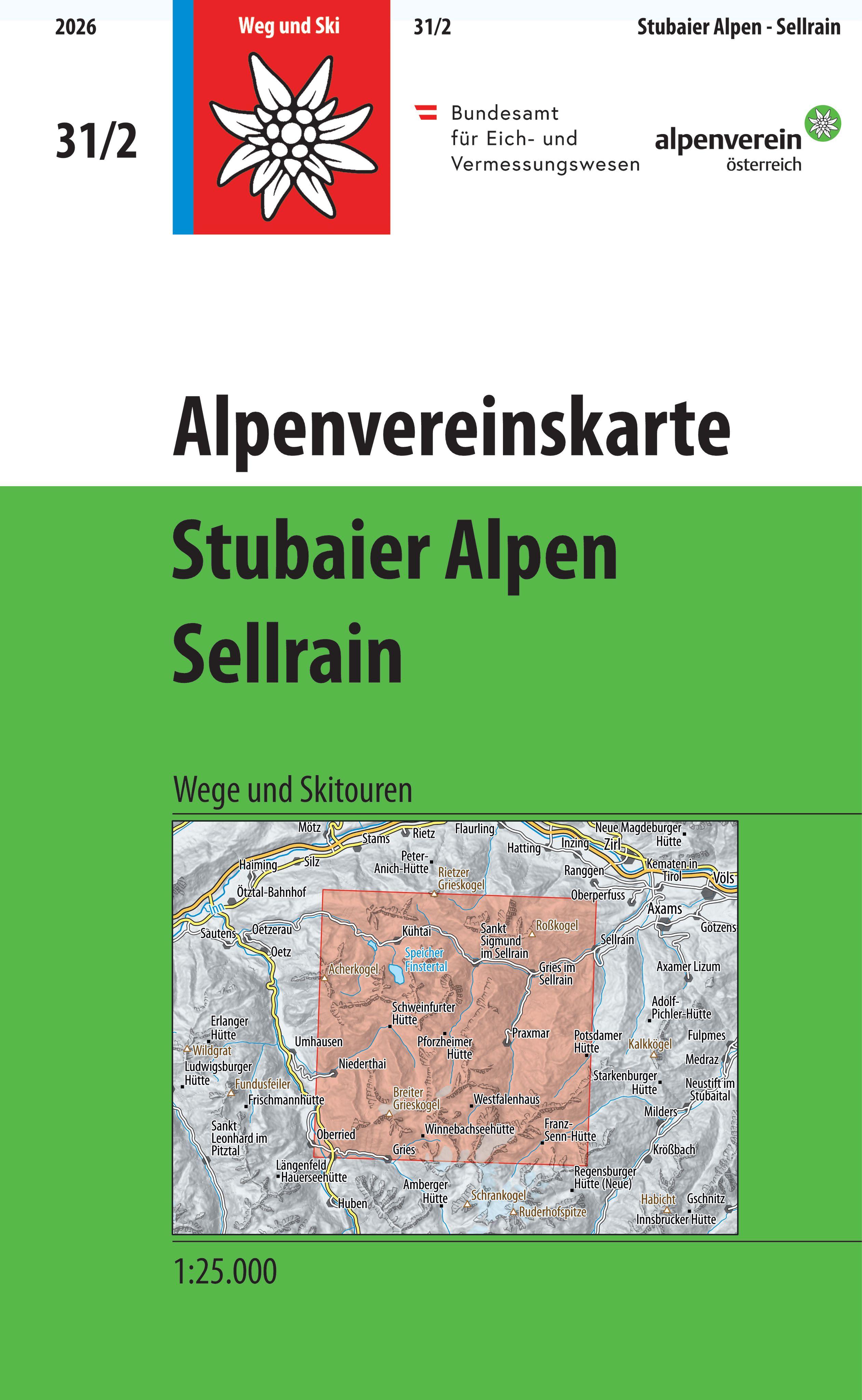 Vorderes Coverbild Alpenvereinskarte