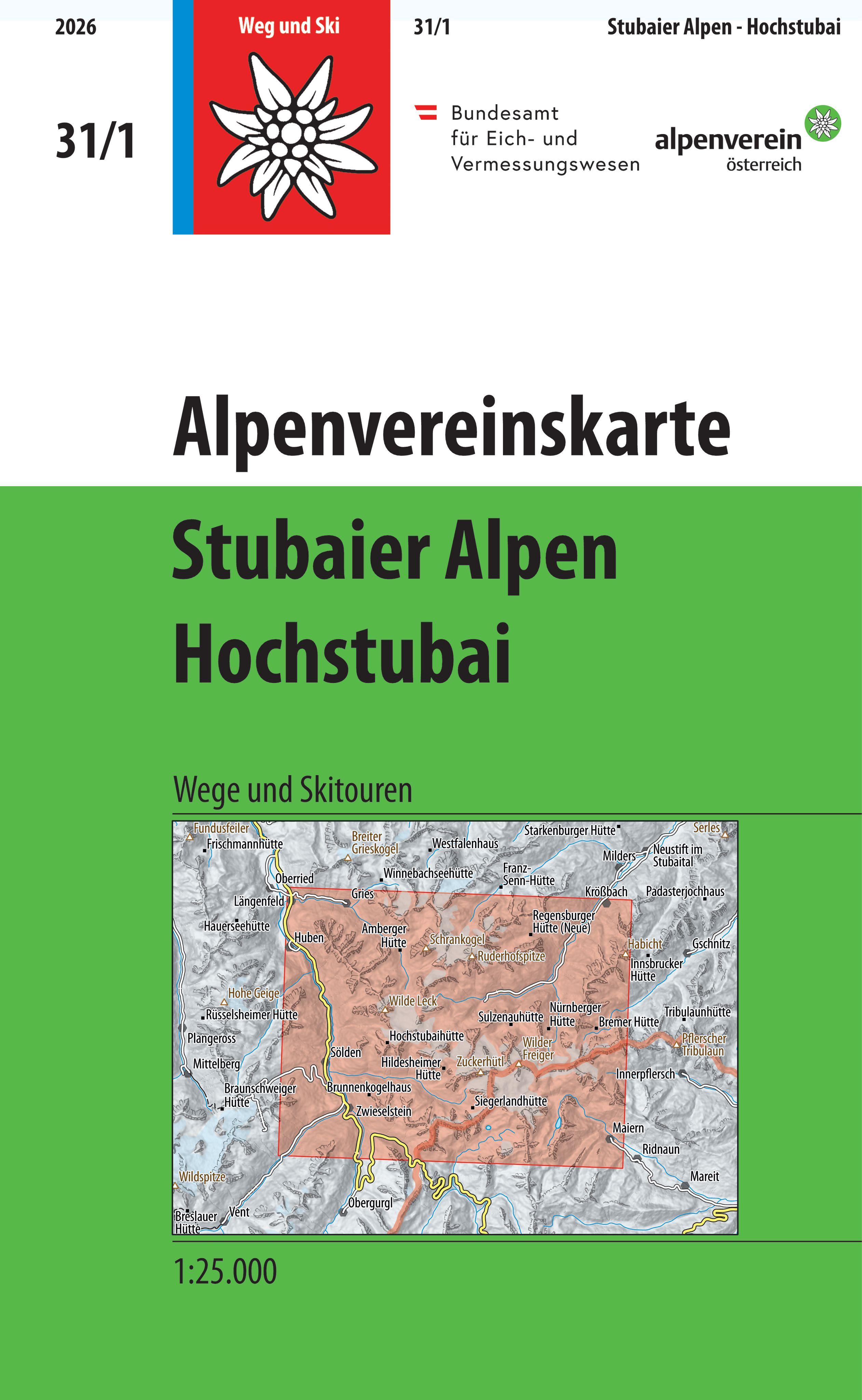 Vorderes Coverbild Alpenvereinskarte