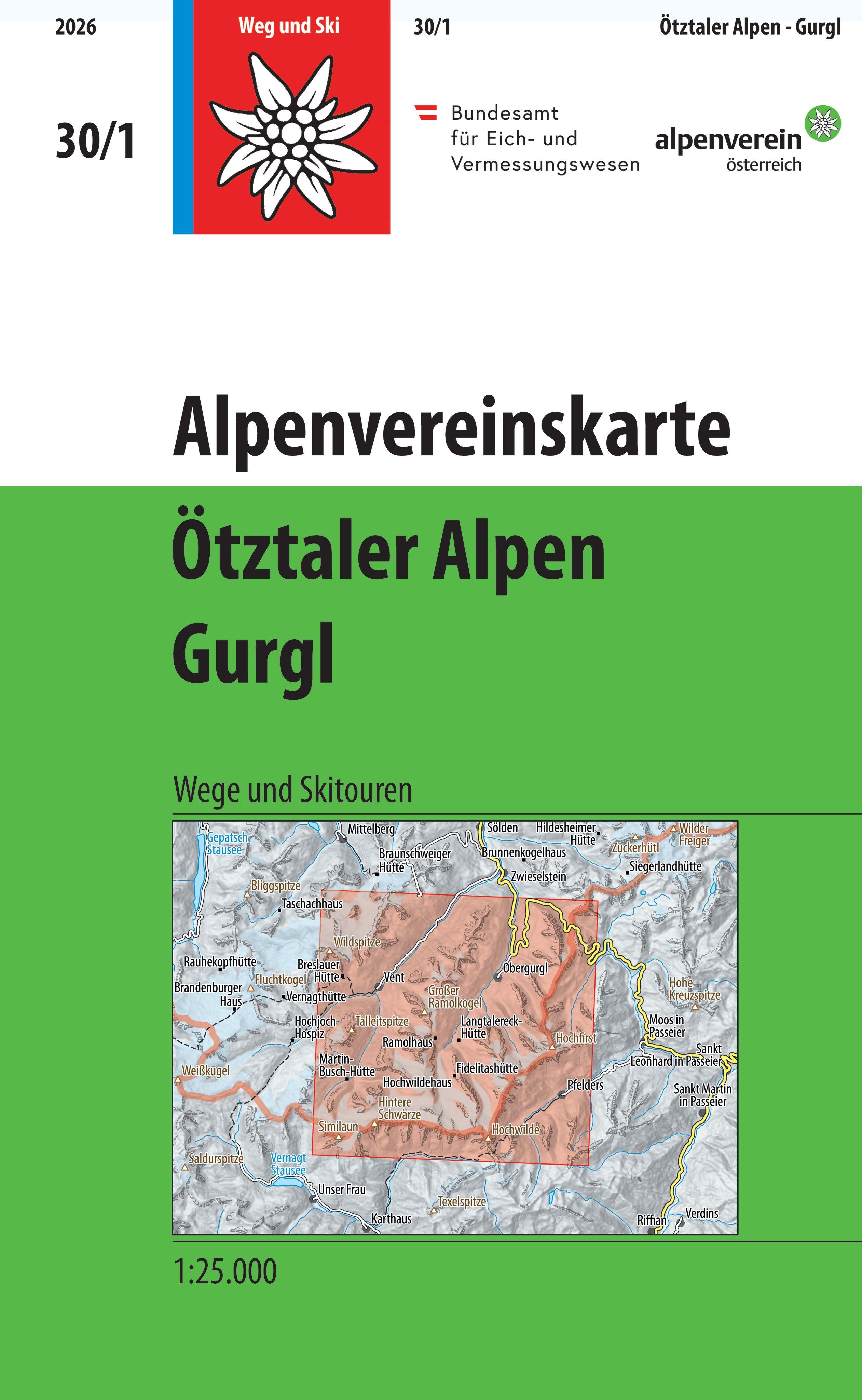 Vorderes Coverbild Alpenvereinskarte