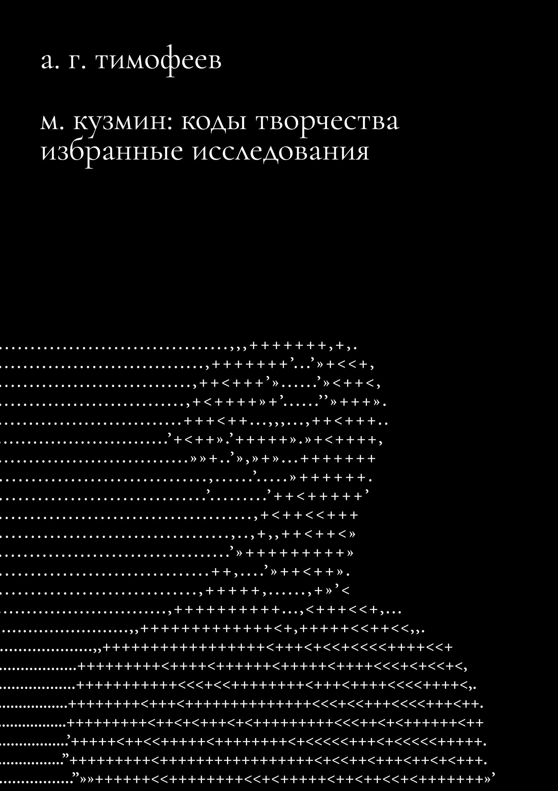 Vorderes Coverbild M. Kuzmin: Kody tvorchestva. Izbrannye issledovaniia