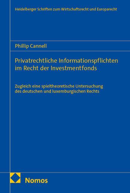 Vorderes Coverbild Privatrechtliche Informationspflichten im Recht der Investmentfonds