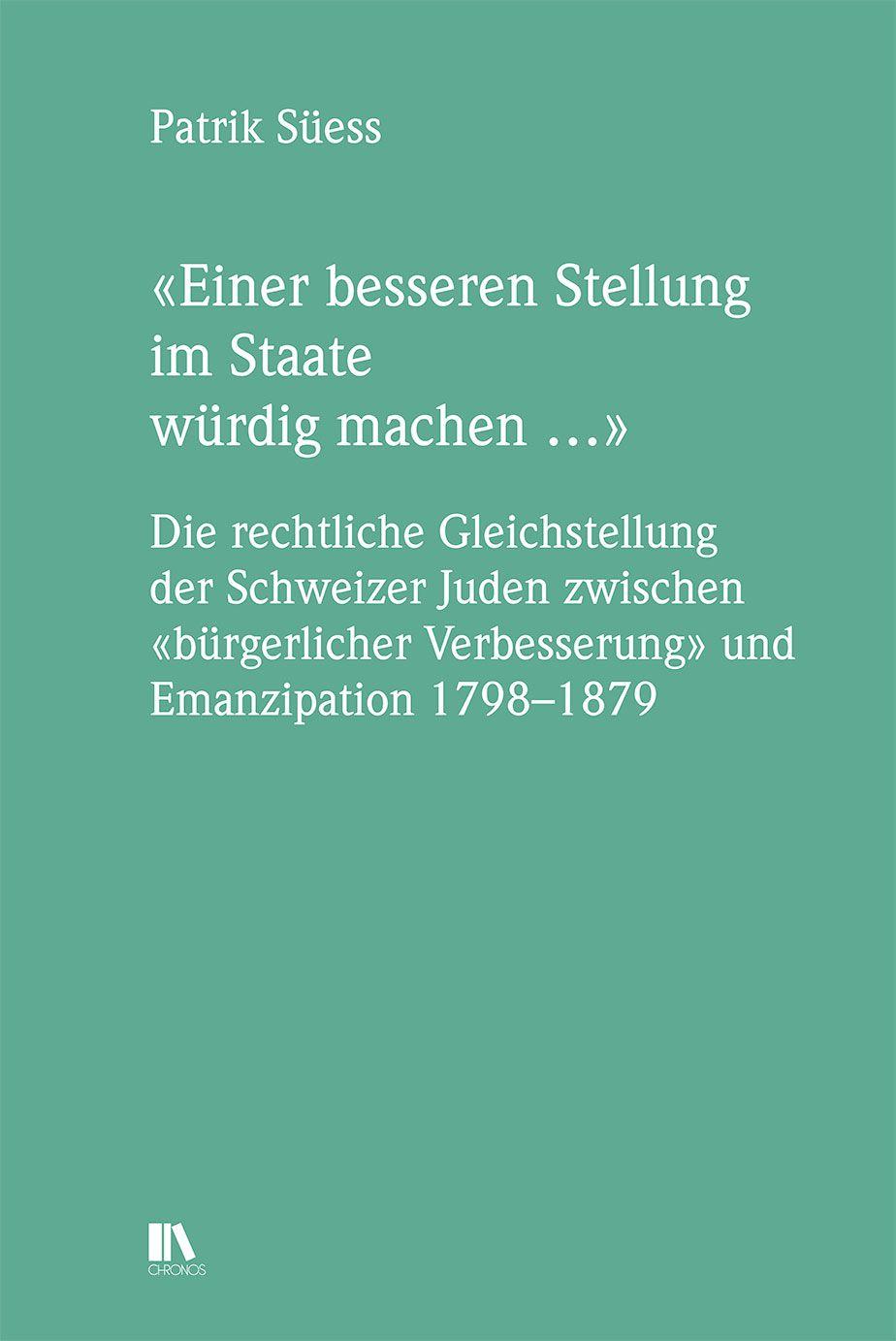 Vorderes Coverbild 'Einer besseren Stellung im Staate wu¿rdig machen ...'