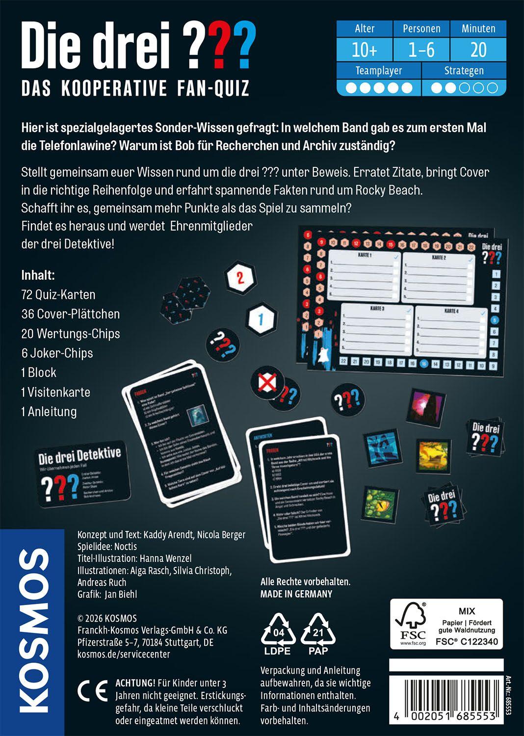 Beispielinhalt (Bild) Die drei ??? - Das kooperative Fan Quiz