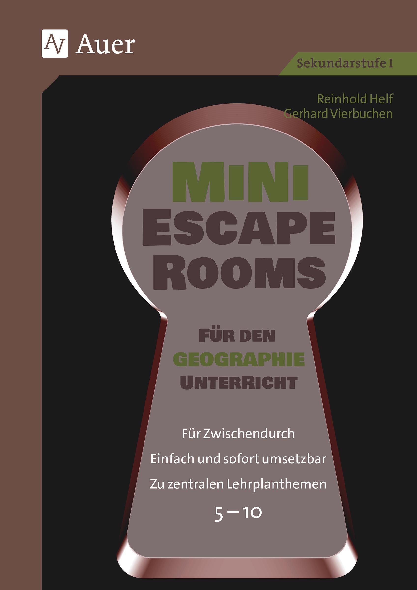 Vorderes Coverbild Mini-Escape Rooms für den Geographieunterricht