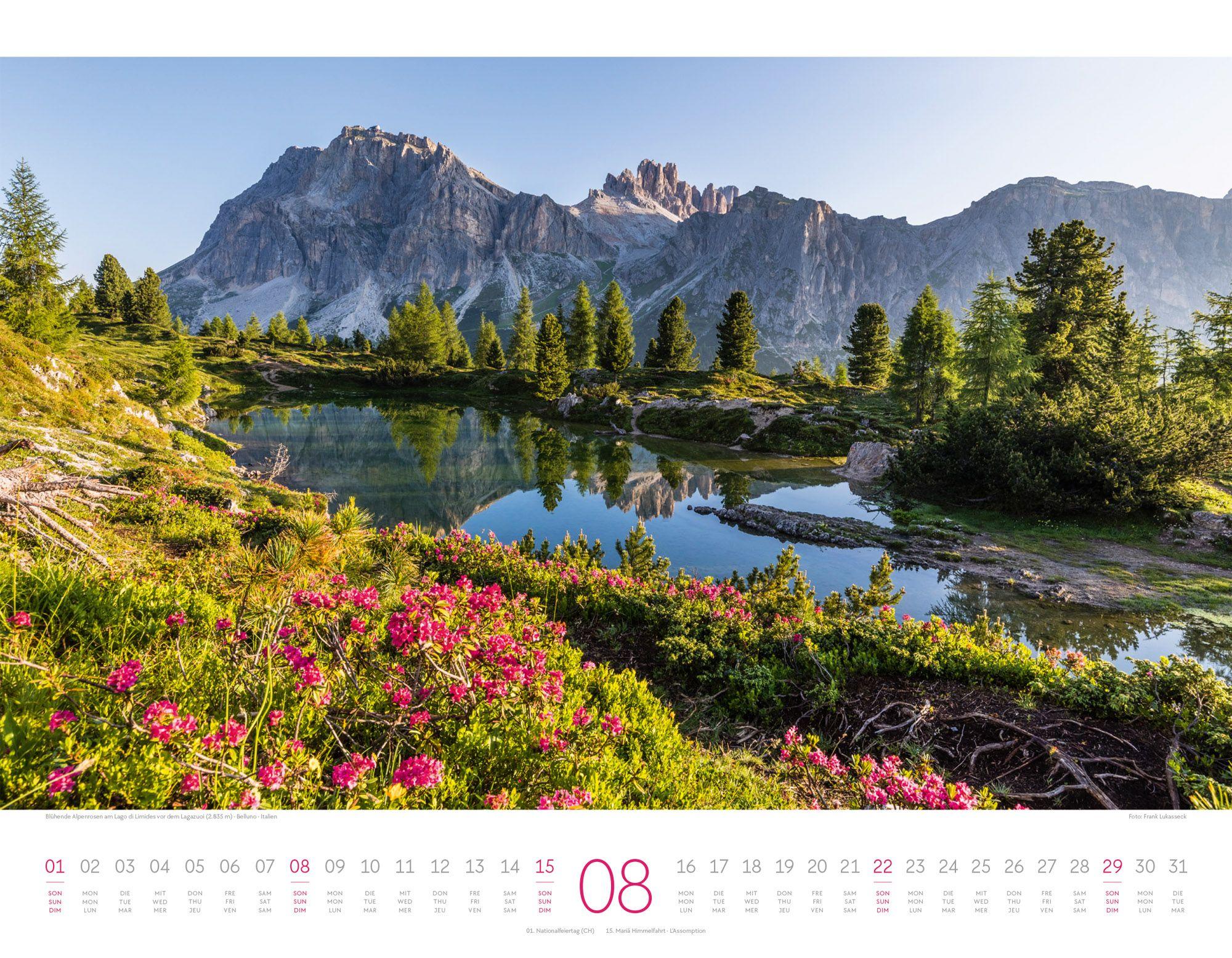 Beispielinhalt (Bild) Bergwelt Dolomiten Kalender 2027