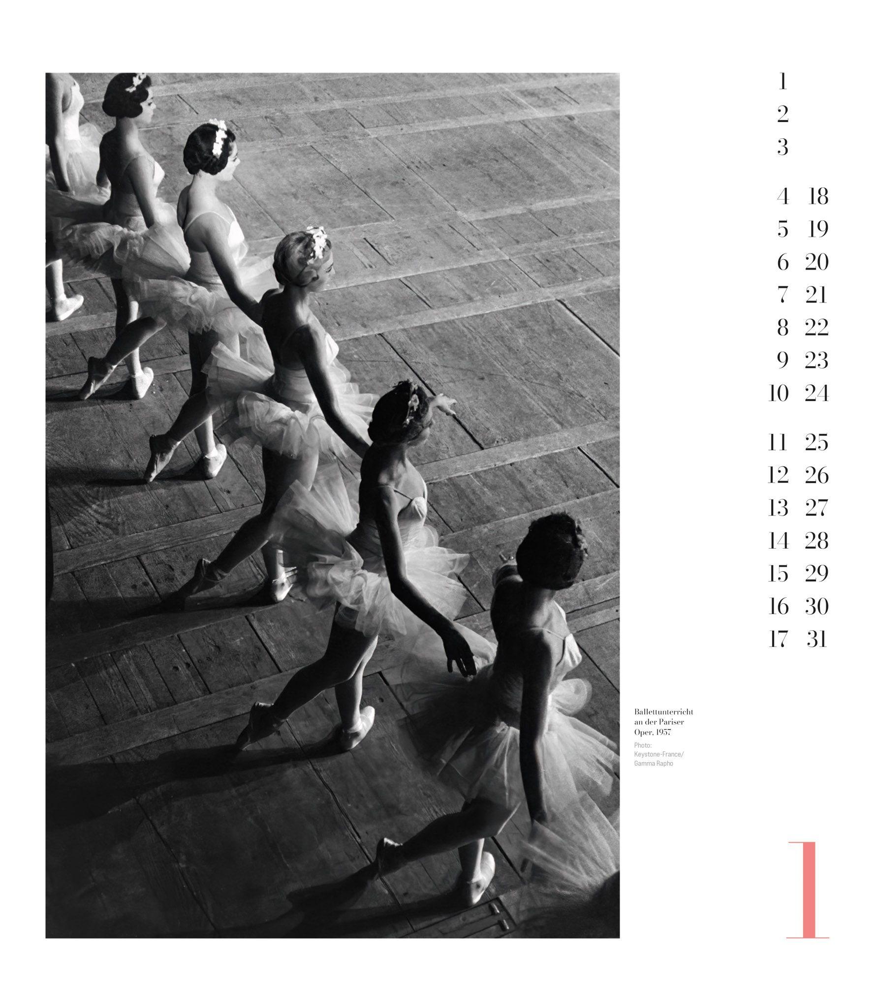 Beispielinhalt (Bild) Ballett Kalender 2027