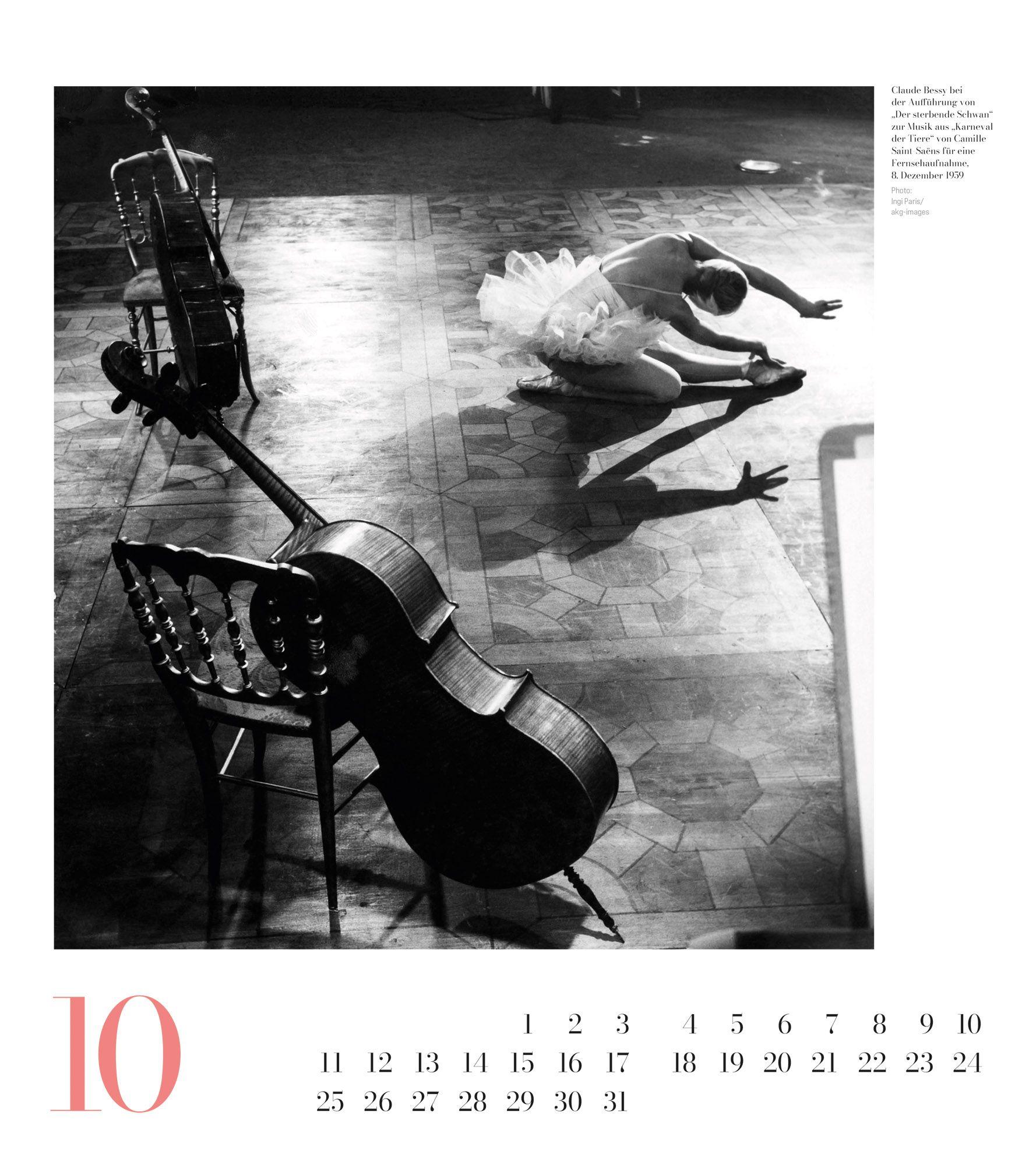 Beispielinhalt (Bild) Ballett Kalender 2027