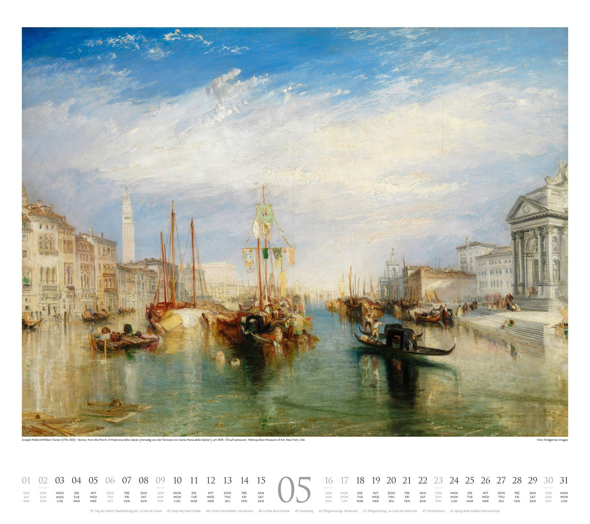 Beispielinhalt (Bild) William Turner Kalender 2027