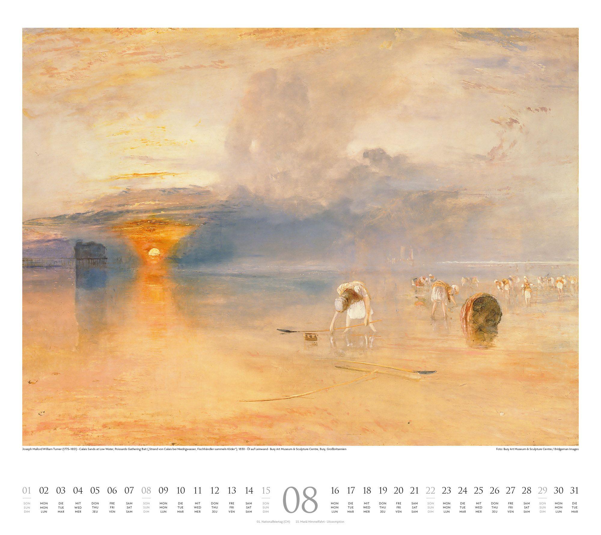 Beispielinhalt (Bild) William Turner Kalender 2027