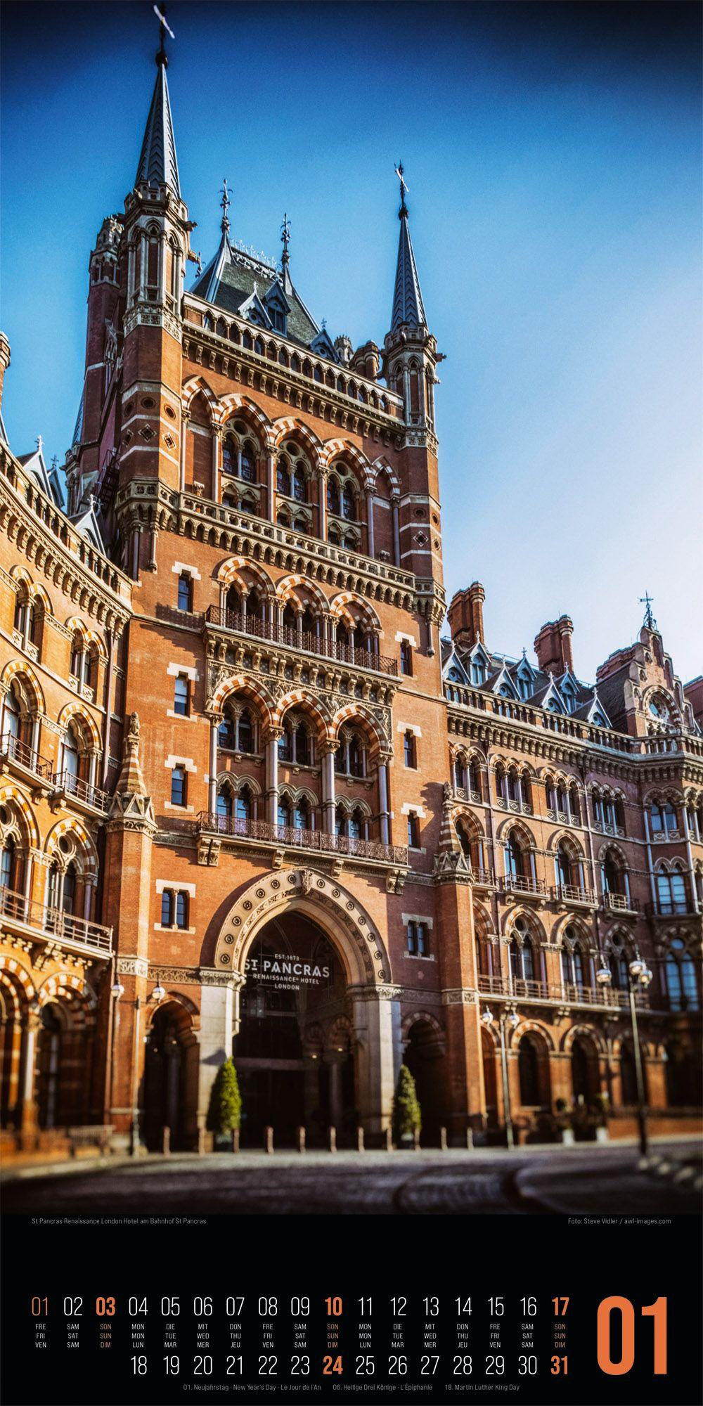 Beispielinhalt (Bild) Inside London Kalender 2027