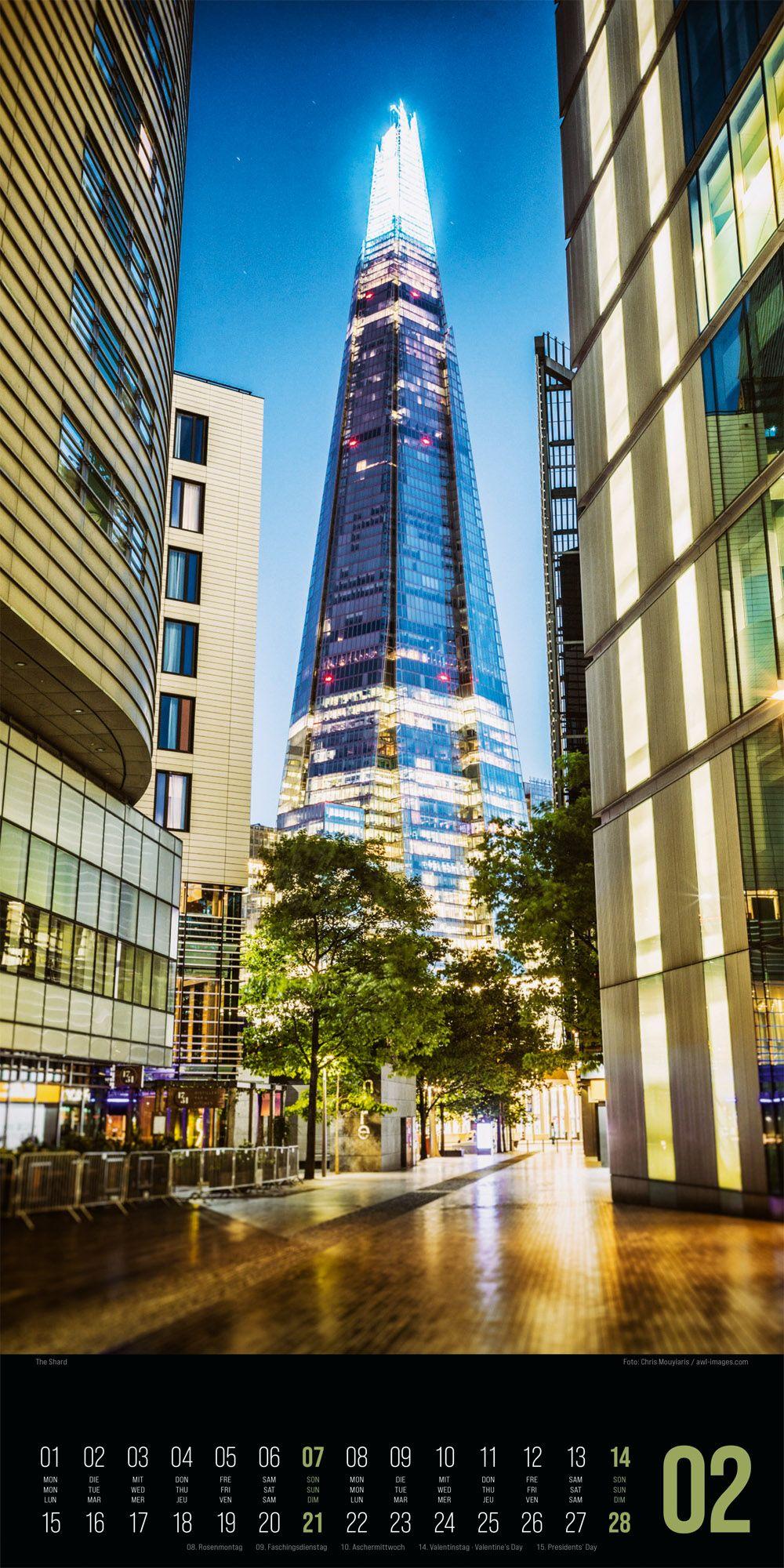 Beispielinhalt (Bild) Inside London Kalender 2027