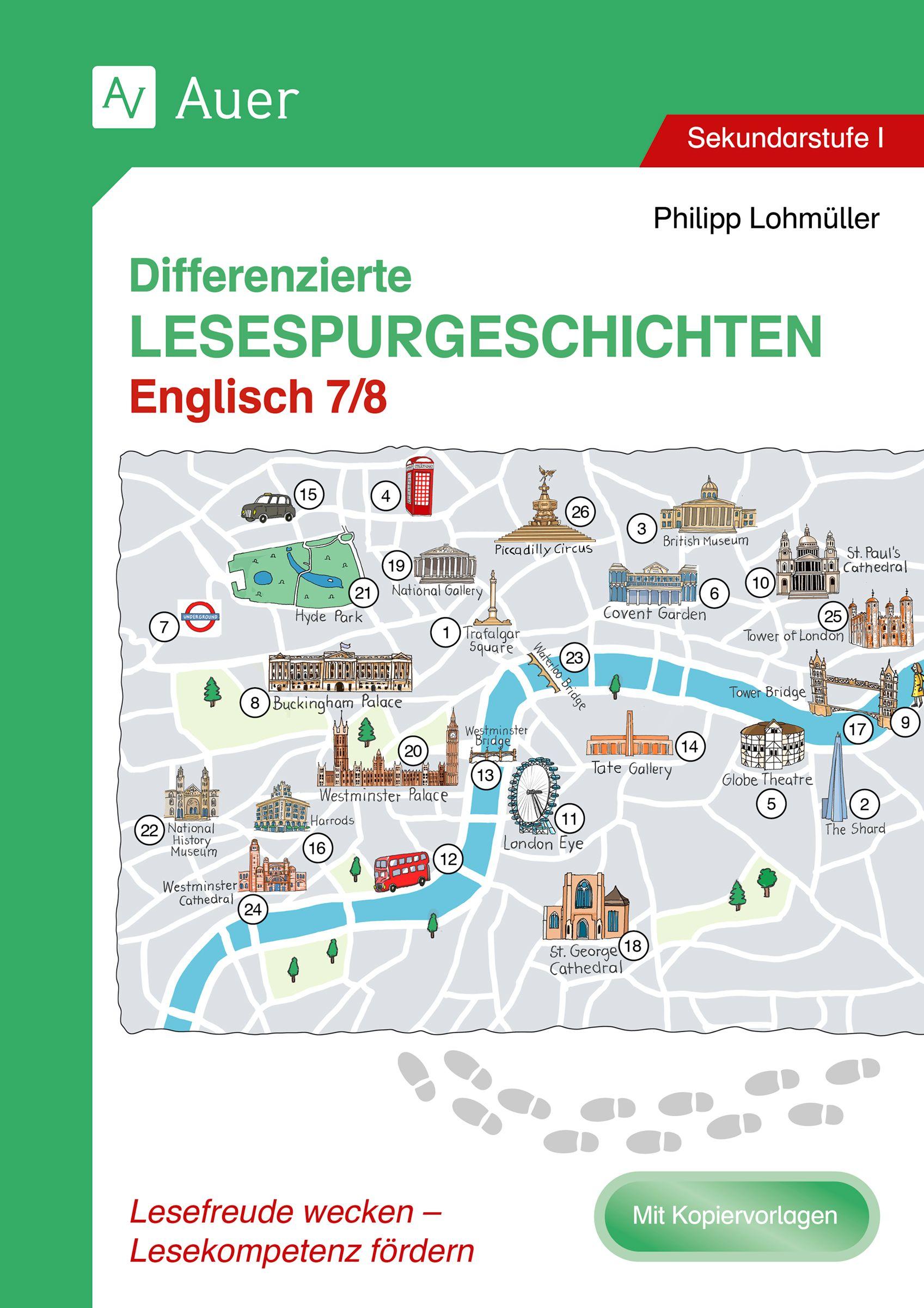 Vorderes Coverbild Differenzierte Lesespurgeschichten Englisch 7-8