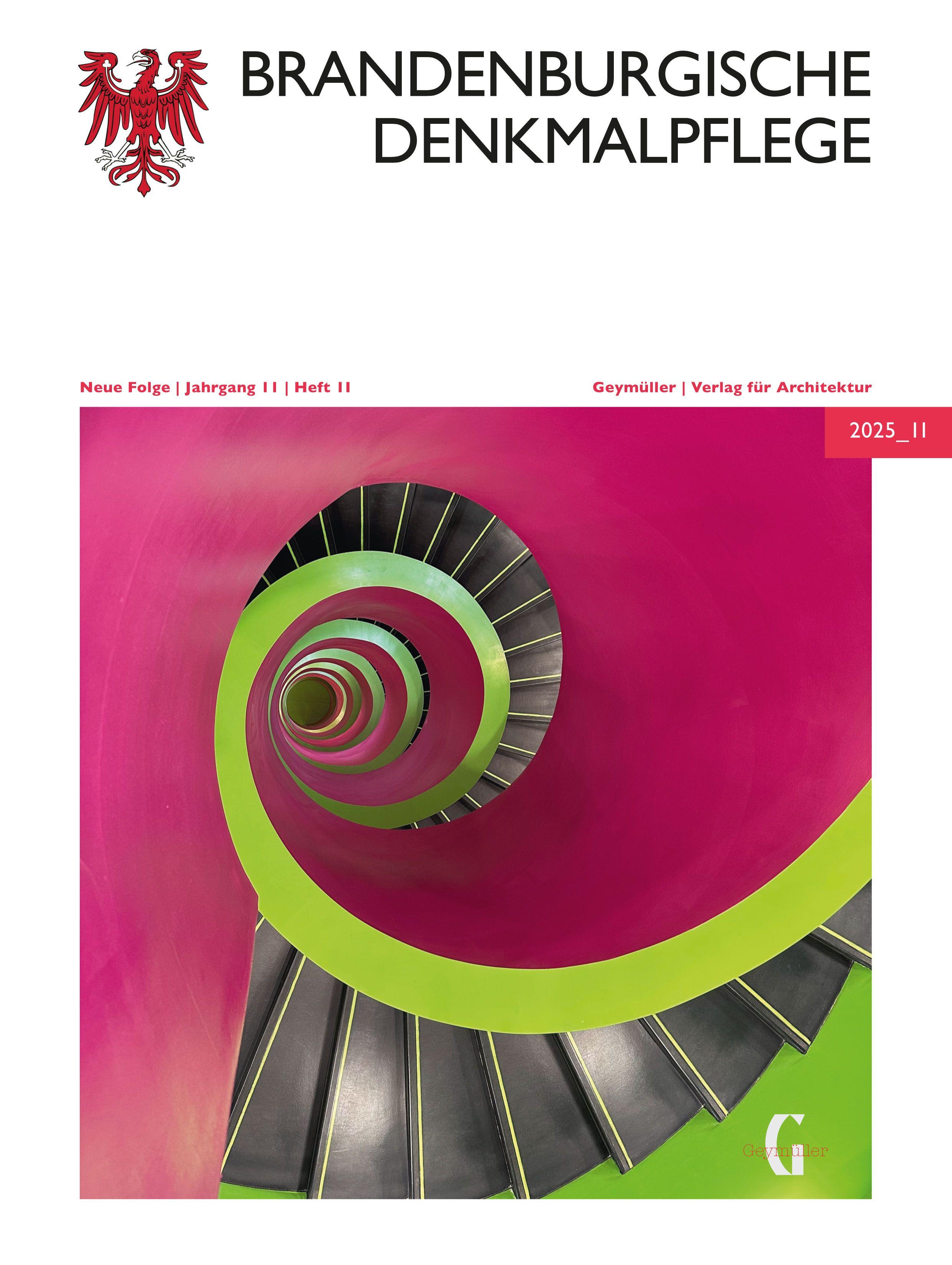 Vorderes Coverbild Brandenburgische Denkmalpflege | Neue Folge