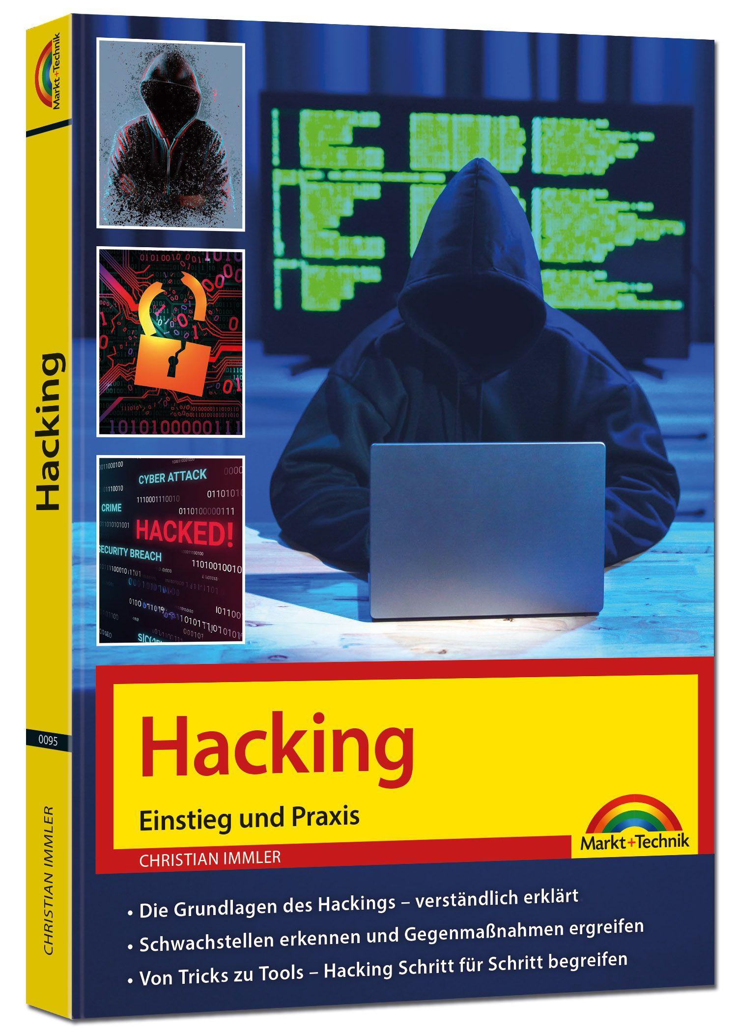 Vorderes Coverbild Hacking - Einstieg und Praxis - Grundlagen des Hackings verständlich erklärt, Schwachstellen erkennen und beheben