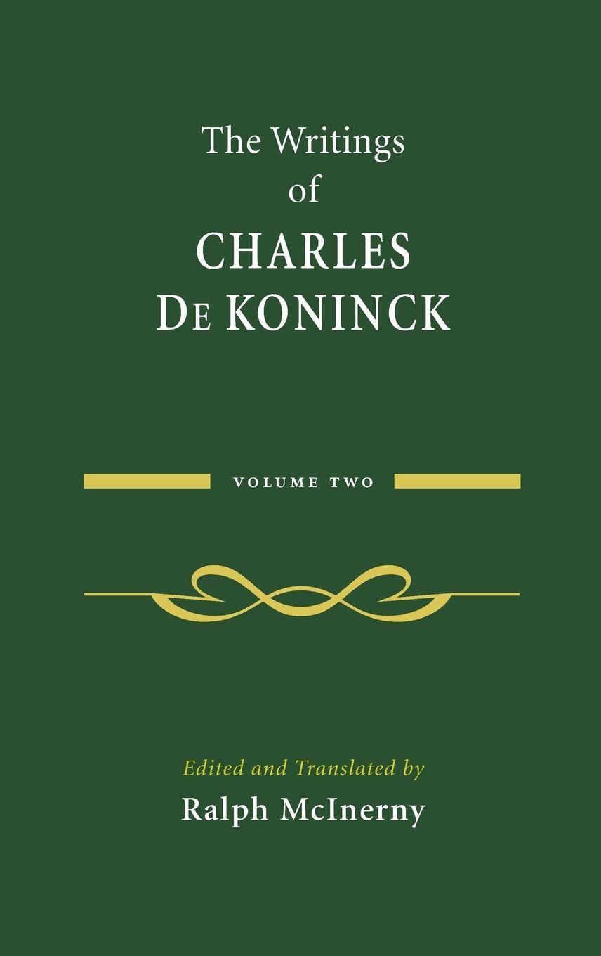 Vorderes Coverbild The Writings of Charles De Koninck