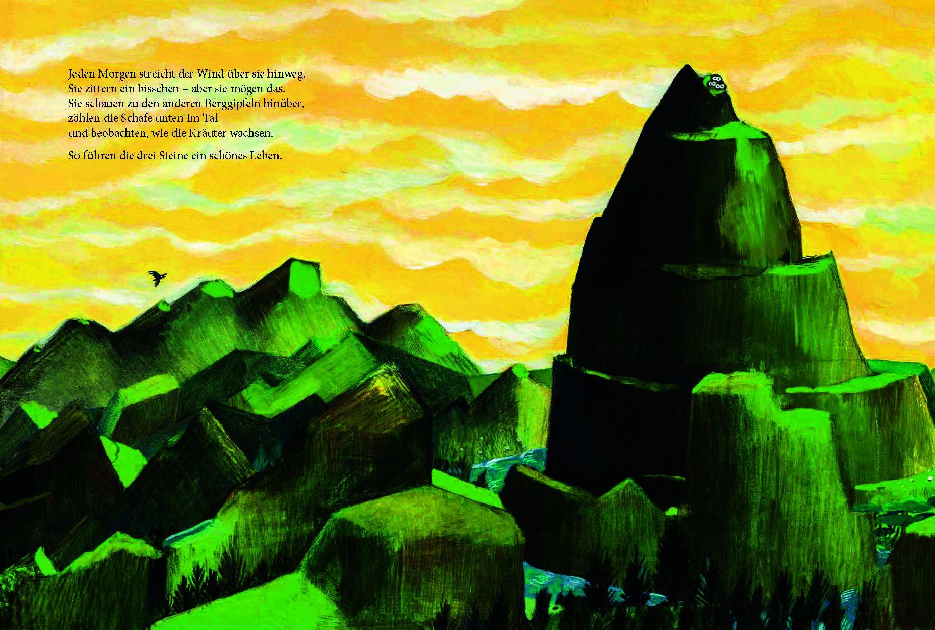 Beispielinhalt (Bild) Die drei Steine