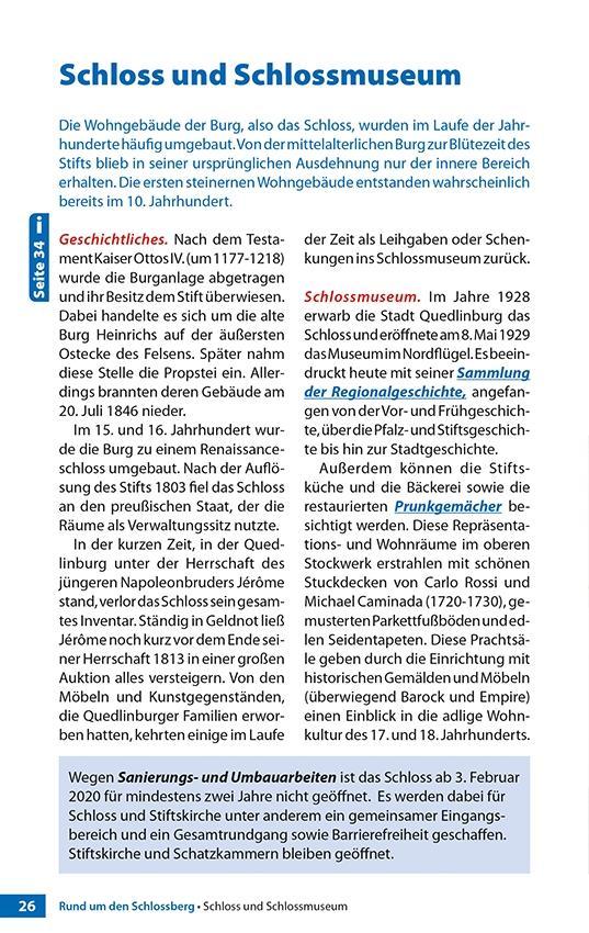 Beispielinhalt (Bild) Quedlinburg - Der Stadtführer