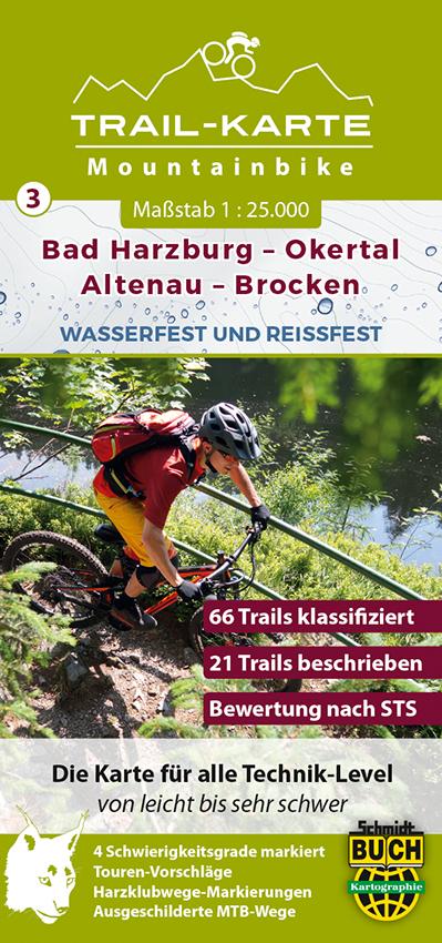 Vorderes Coverbild MTB Trail-Karte Harz: Bad Harzburg - Okertal - Altenau - Brocken 1 : 25 000
