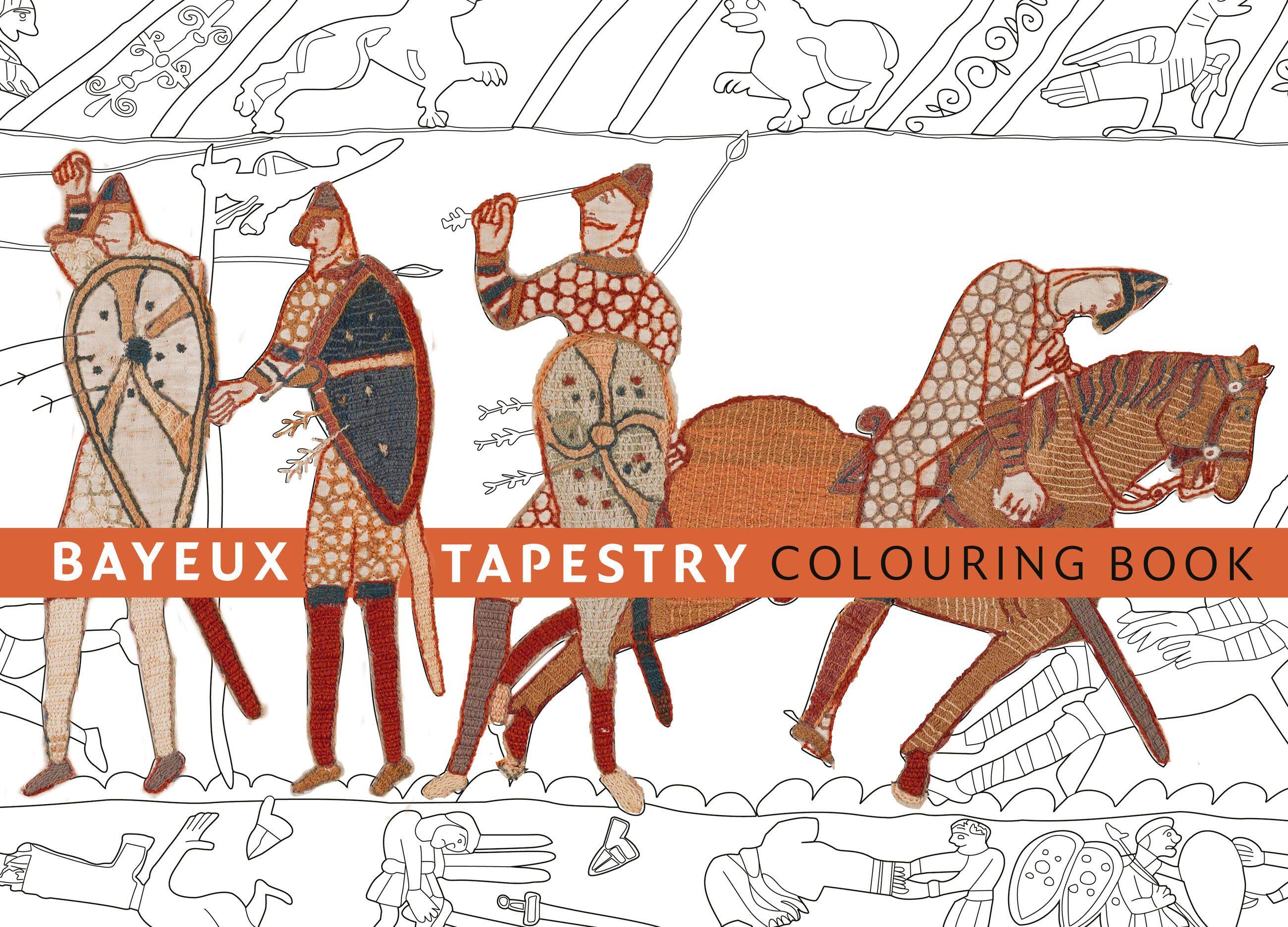 Vorderes Coverbild Bayeux Tapestry Colouring Book