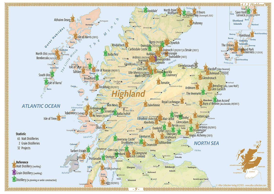 Beispielinhalt (Bild) Whisky Atlas Europe 2025