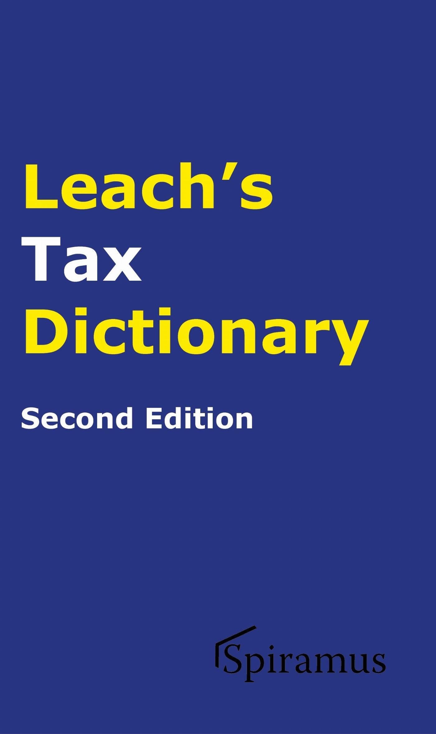 Vorderes Coverbild Leach's Tax Dictionary