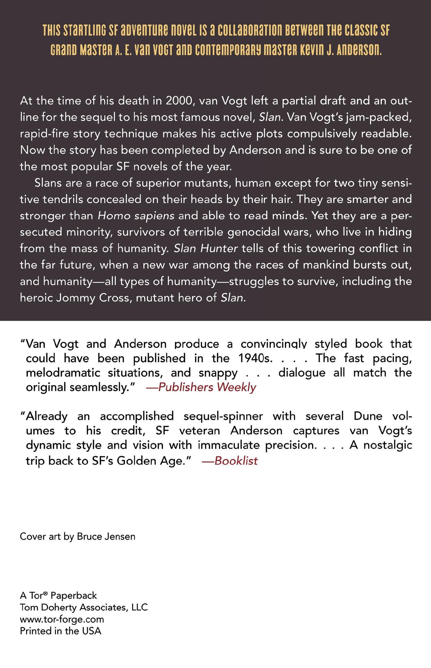 Rückseitencover Slan Hunter