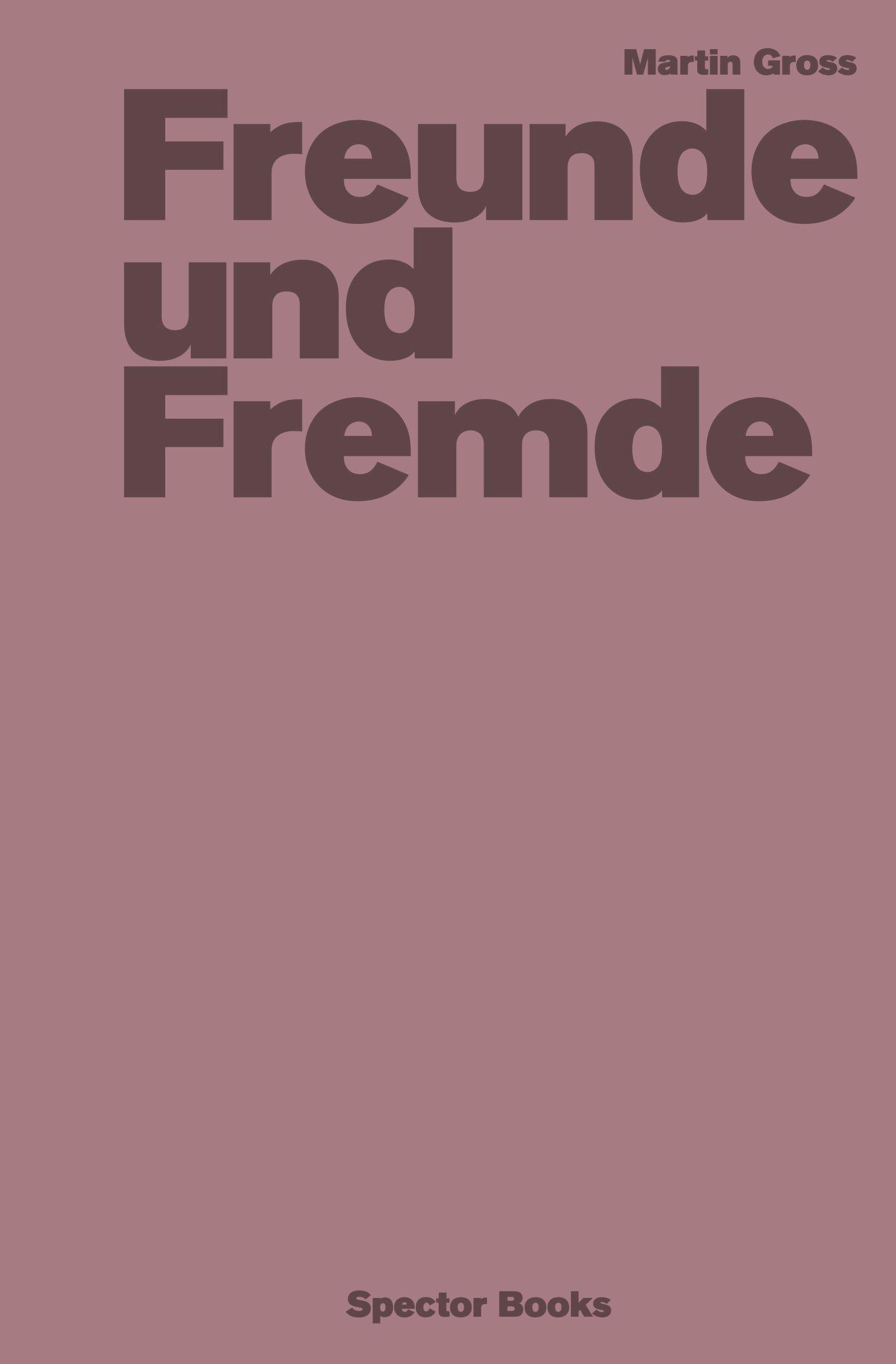 Vorderes Coverbild Martin Gross: Freunde und Fremde