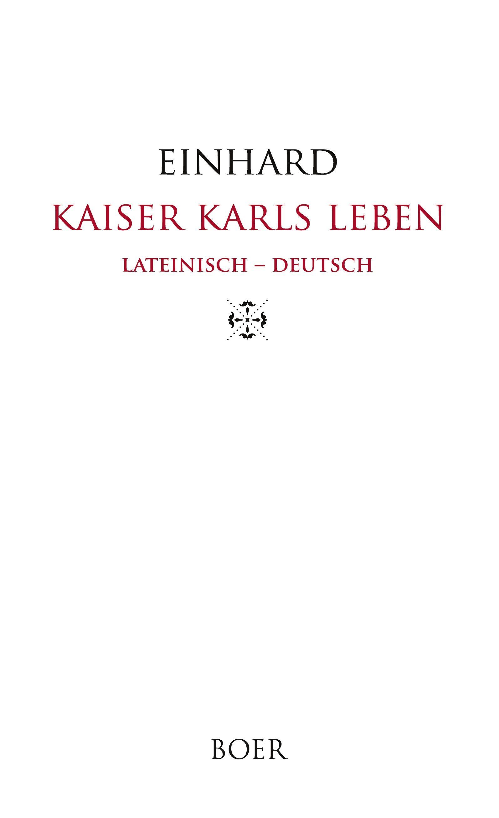 Vorderes Coverbild Kaiser Karls Leben, Lateinisch - Deutsch