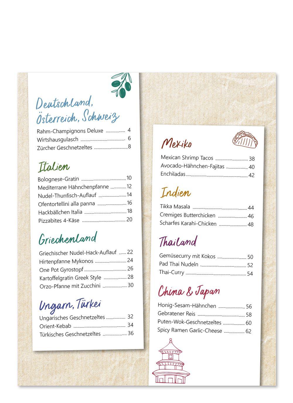 Beispielinhalt (Bild) Mix ohne Fix! Länderküche