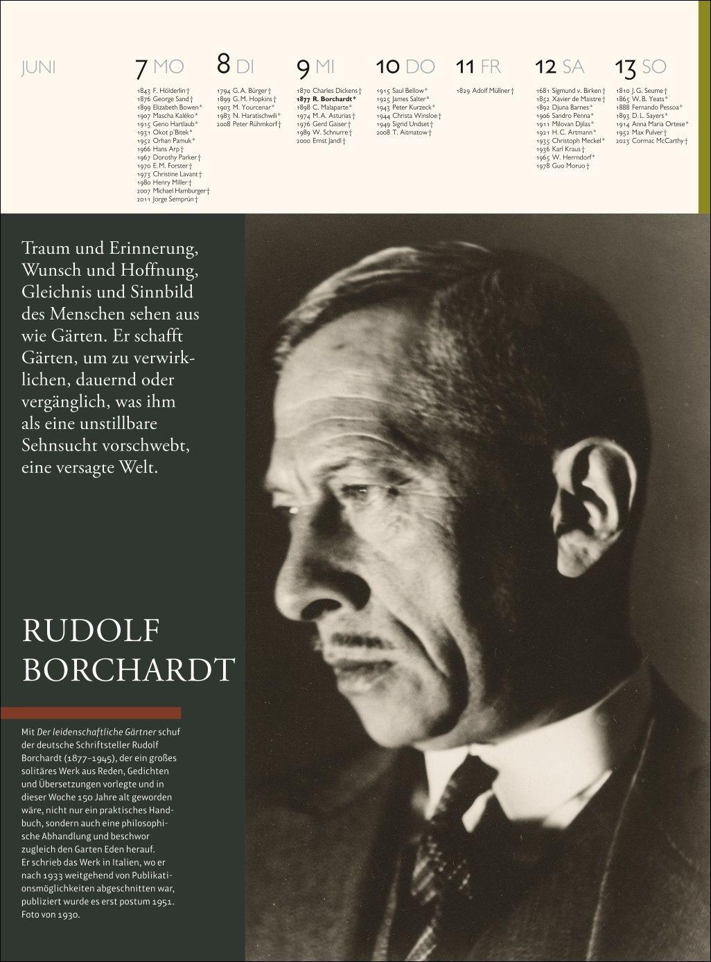 Beispielinhalt (Bild) Der Literatur Kalender Wochenkalender 2027