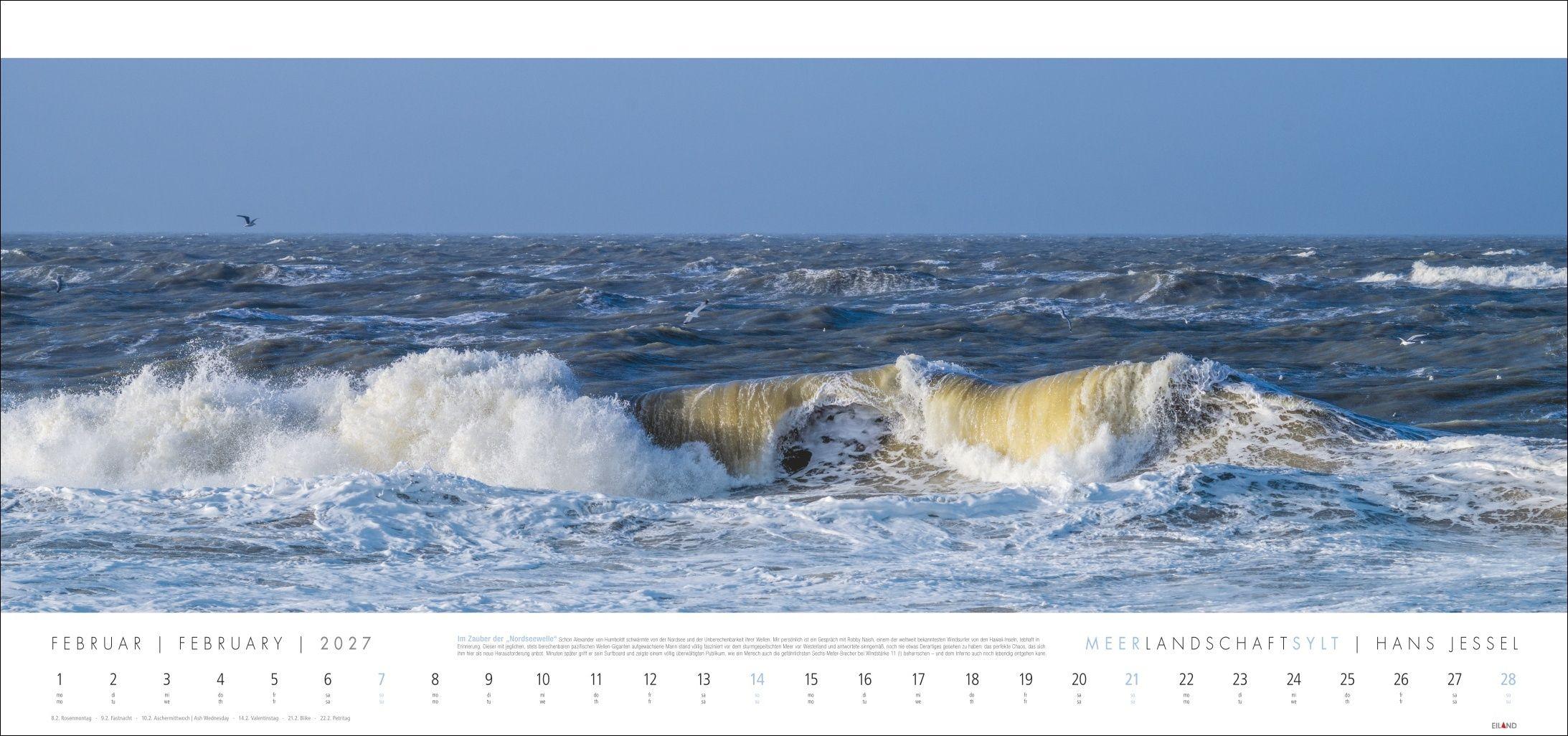 Beispielinhalt (Bild) Meerlandschaft SYLT Kalender 2027 - Hans Jessel