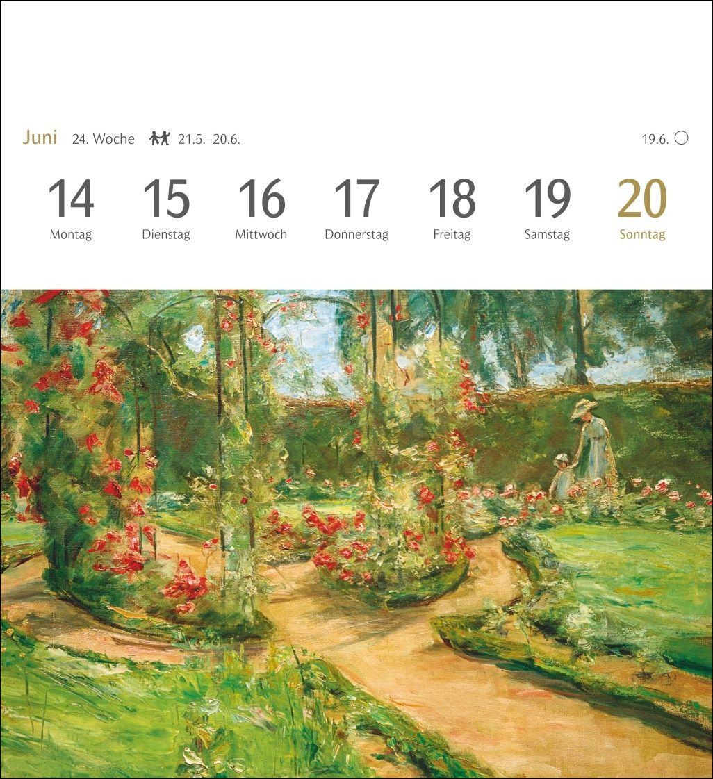 Beispielinhalt (Bild) Malerische Gärten Postkartenkalender 2027 - Kalender mit 53 Kunstpostkarten