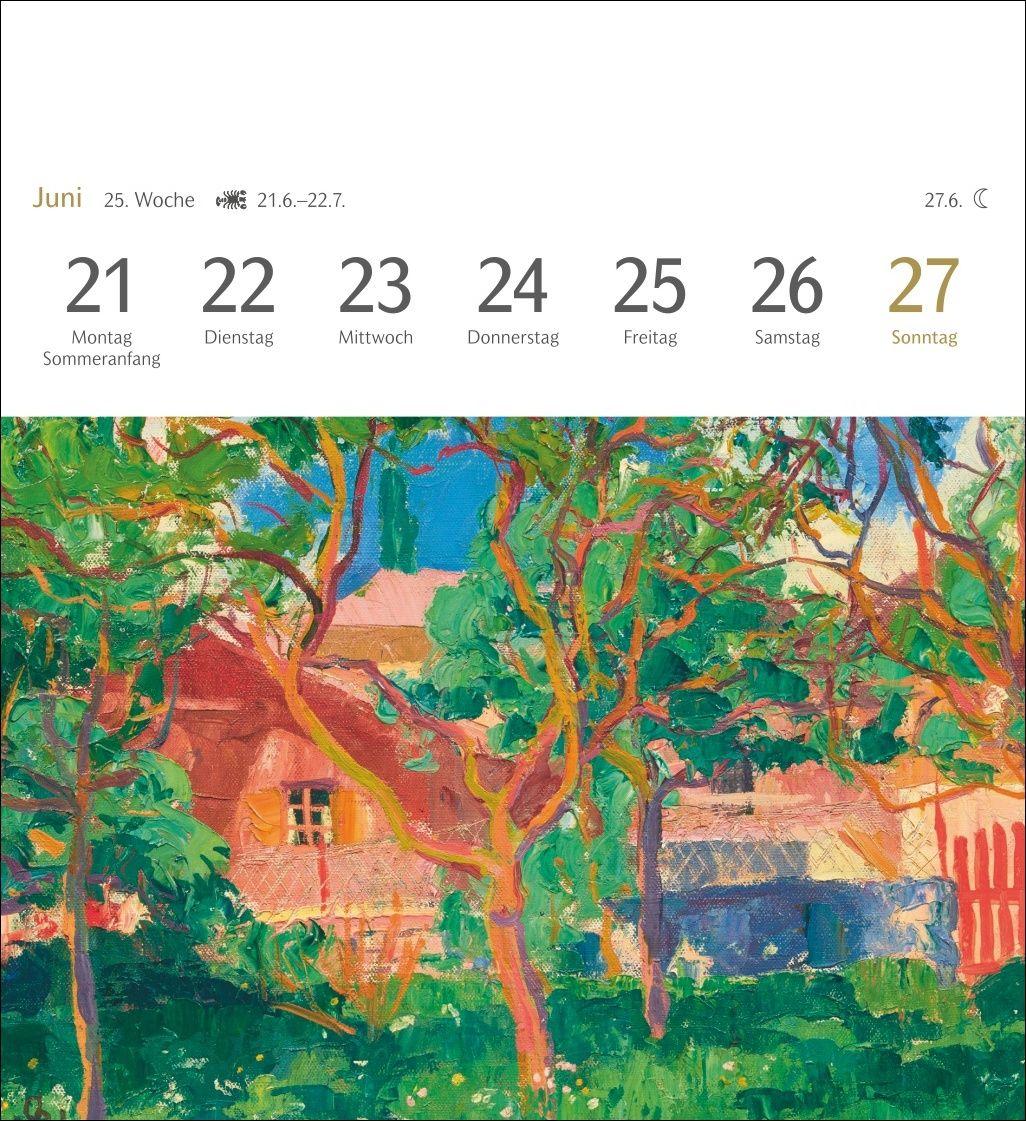 Beispielinhalt (Bild) Malerische Gärten Postkartenkalender 2027 - Kalender mit 53 Kunstpostkarten