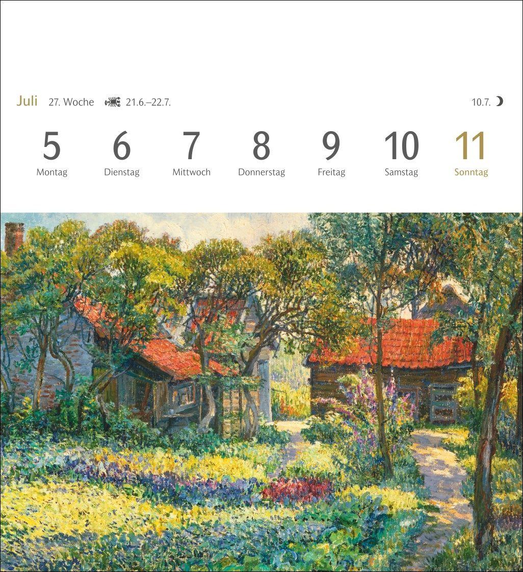 Beispielinhalt (Bild) Malerische Gärten Postkartenkalender 2027 - Kalender mit 53 Kunstpostkarten