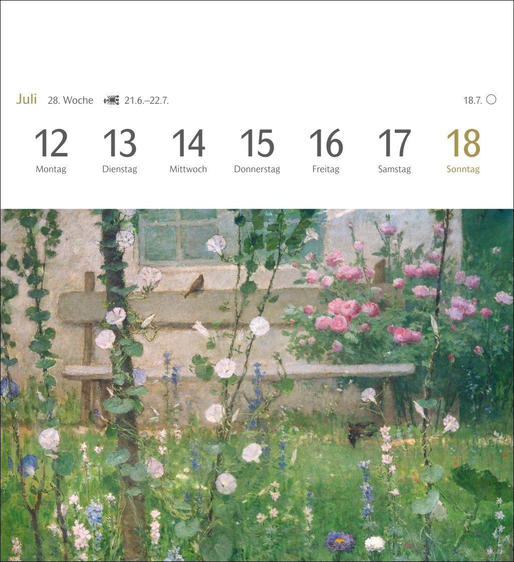 Beispielinhalt (Bild) Malerische Gärten Postkartenkalender 2027 - Kalender mit 53 Kunstpostkarten