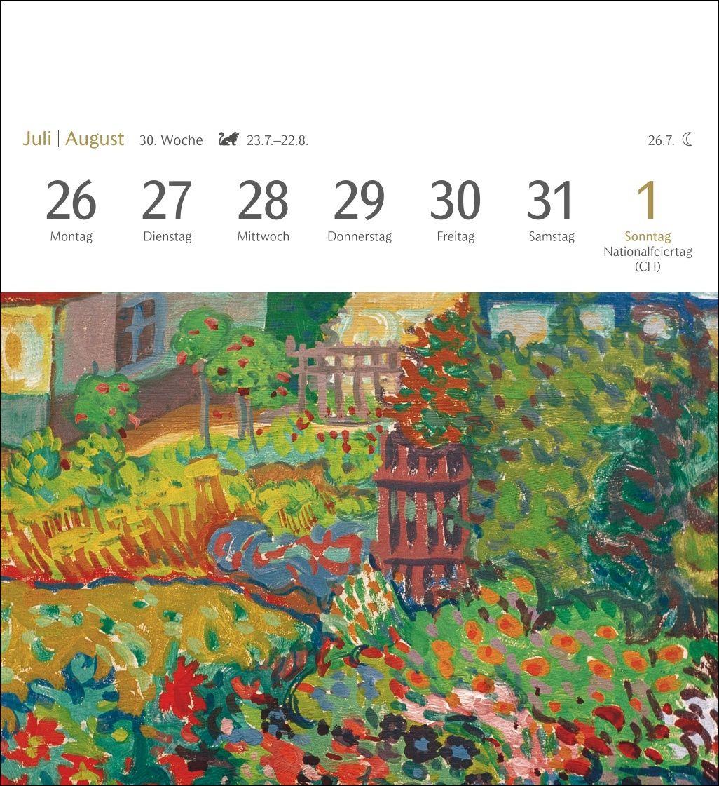 Beispielinhalt (Bild) Malerische Gärten Postkartenkalender 2027 - Kalender mit 53 Kunstpostkarten