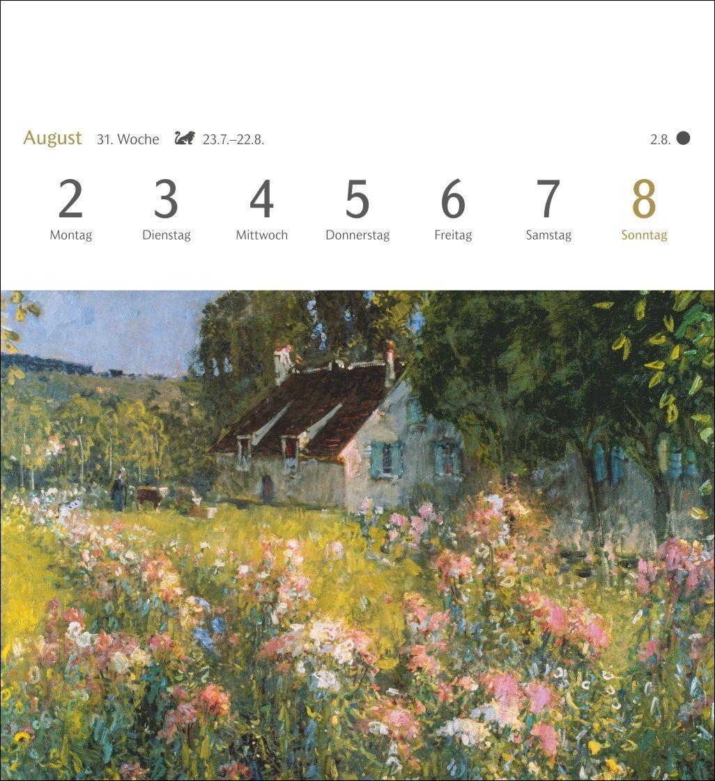 Beispielinhalt (Bild) Malerische Gärten Postkartenkalender 2027 - Kalender mit 53 Kunstpostkarten