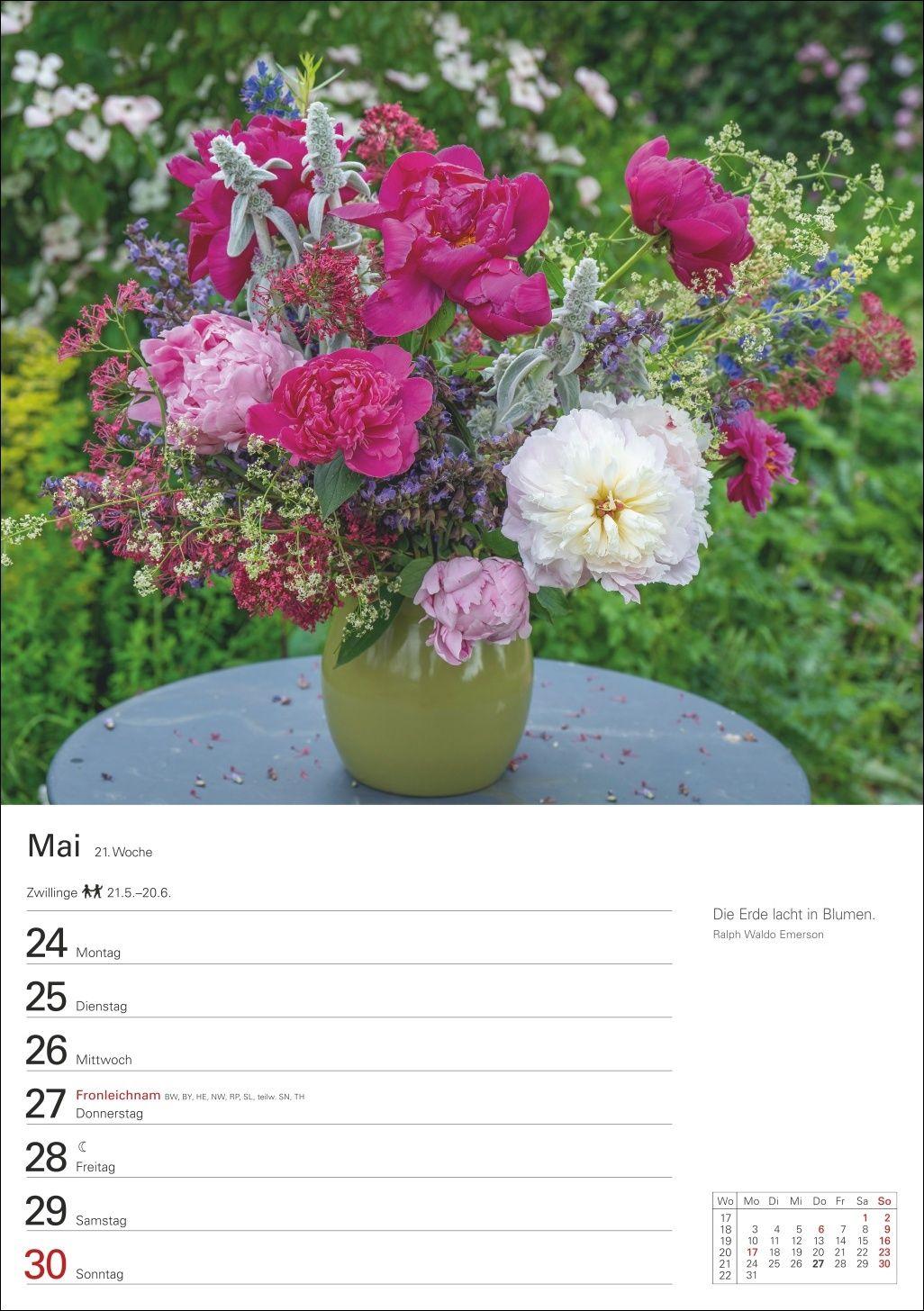 Beispielinhalt (Bild) Blumenpracht Wochenplaner 2027 - 53 stimmungsvolle Fotografien