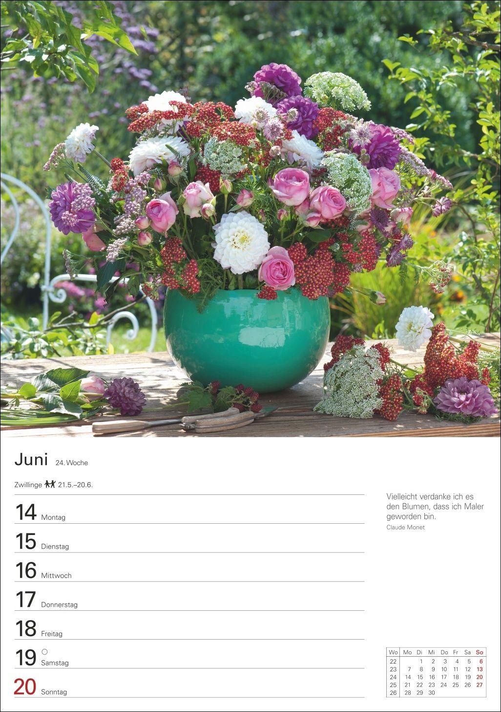 Beispielinhalt (Bild) Blumenpracht Wochenplaner 2027 - 53 stimmungsvolle Fotografien