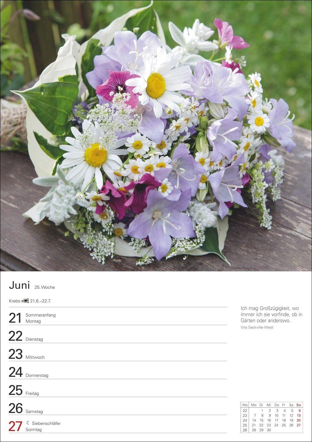 Beispielinhalt (Bild) Blumenpracht Wochenplaner 2027 - 53 stimmungsvolle Fotografien