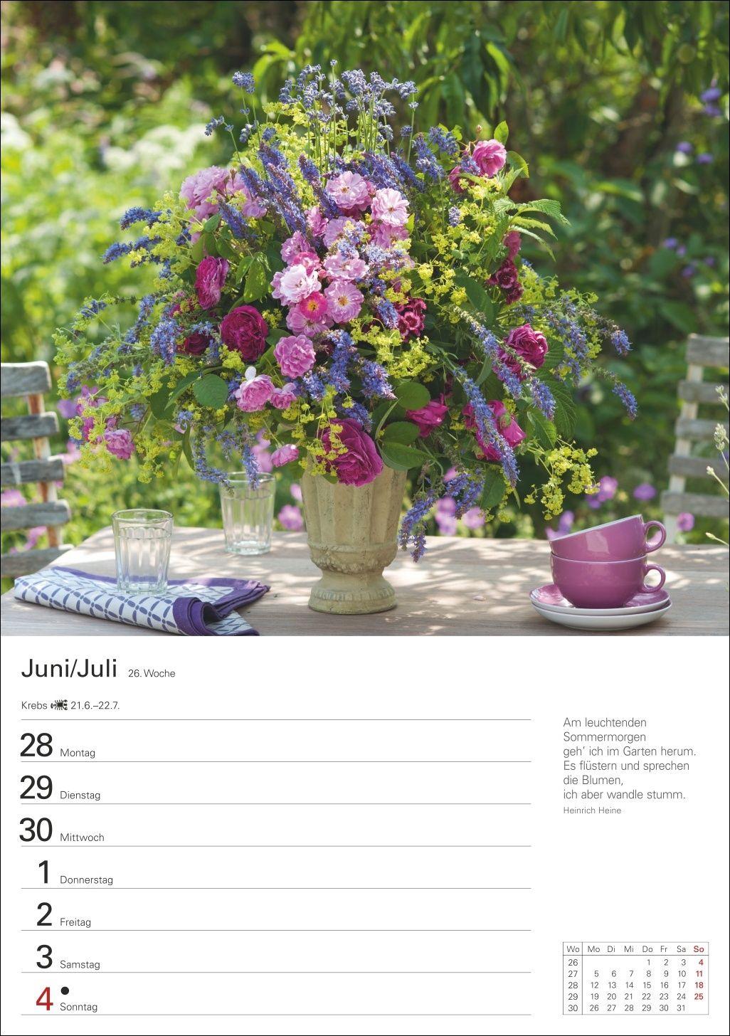 Beispielinhalt (Bild) Blumenpracht Wochenplaner 2027 - 53 stimmungsvolle Fotografien